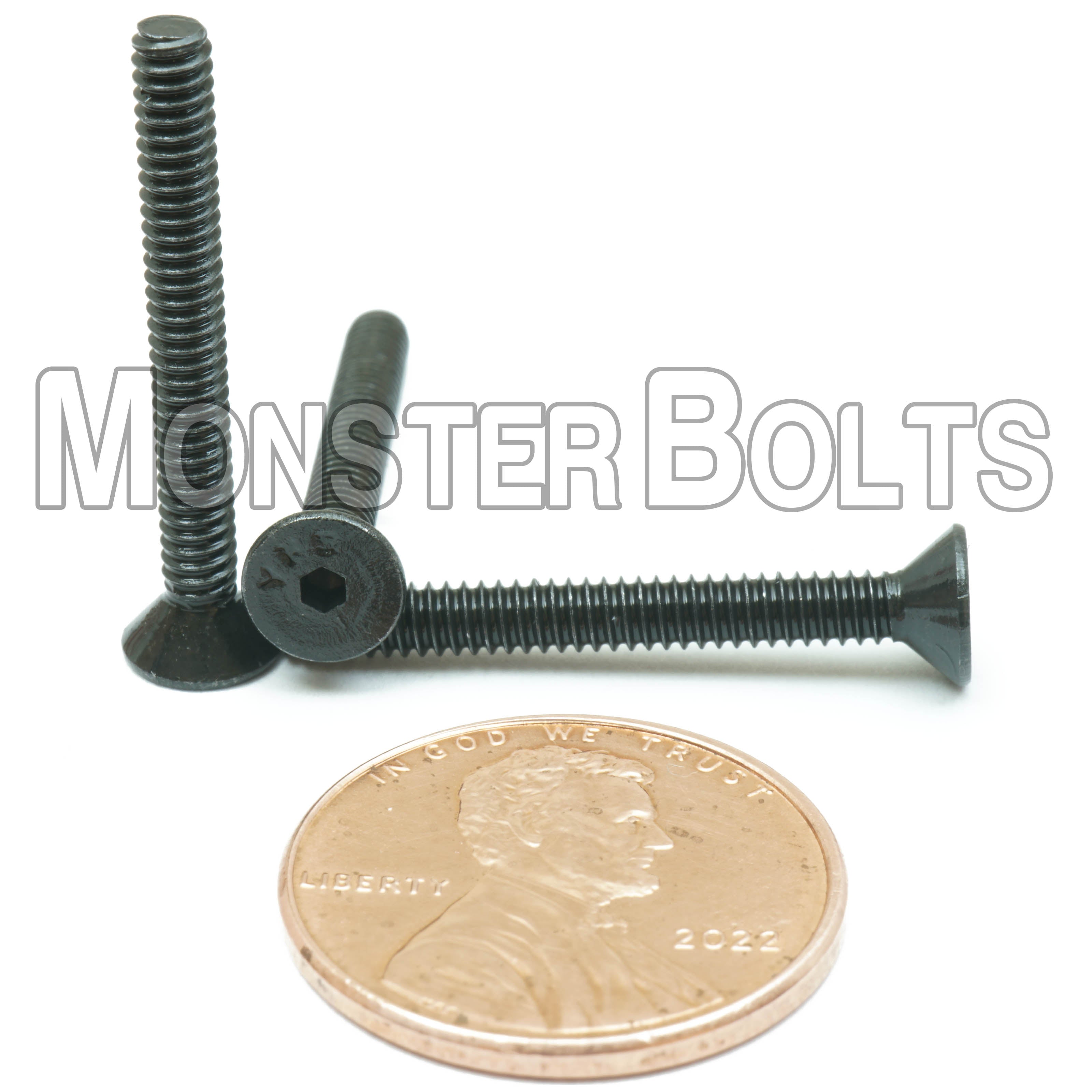 BULK #4-40 Flat Head Socket Cap screws, Alloy Steel with Black Oxide