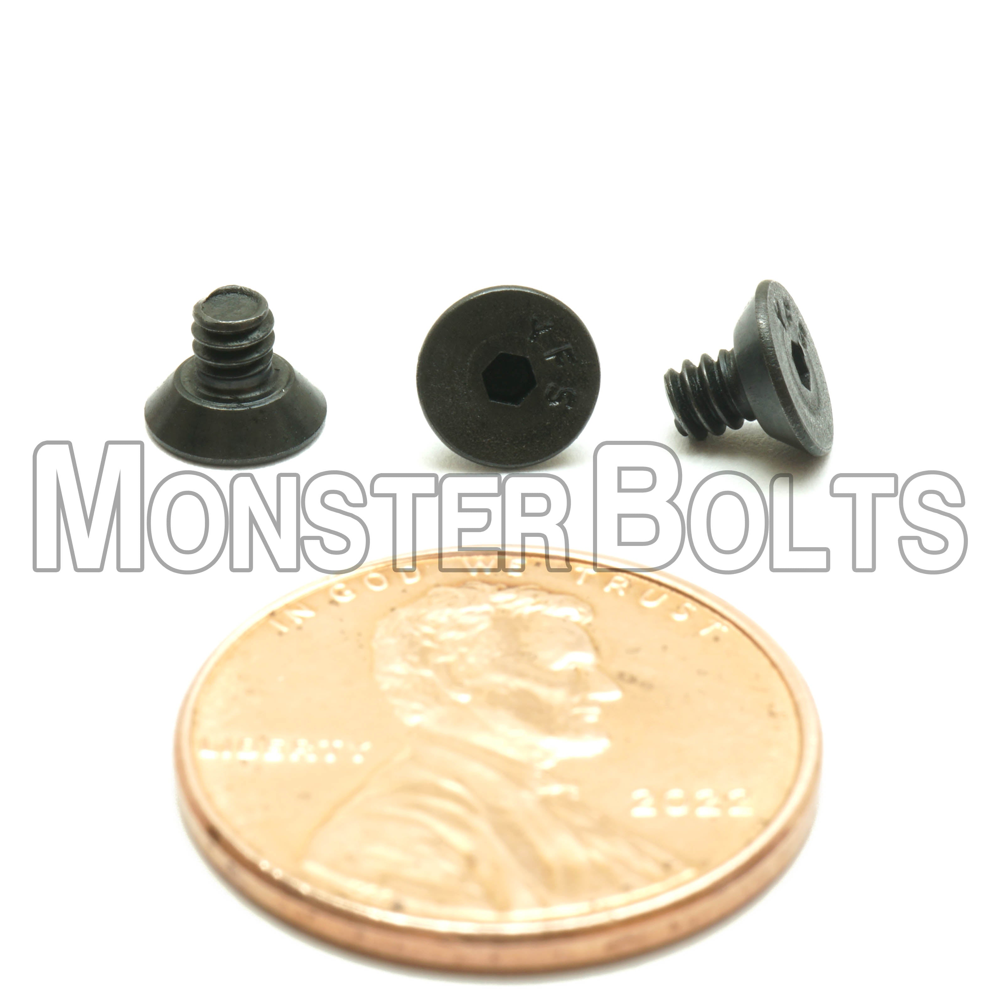 BULK #4-40 Flat Head Socket Cap screws, Alloy Steel with Black Oxide