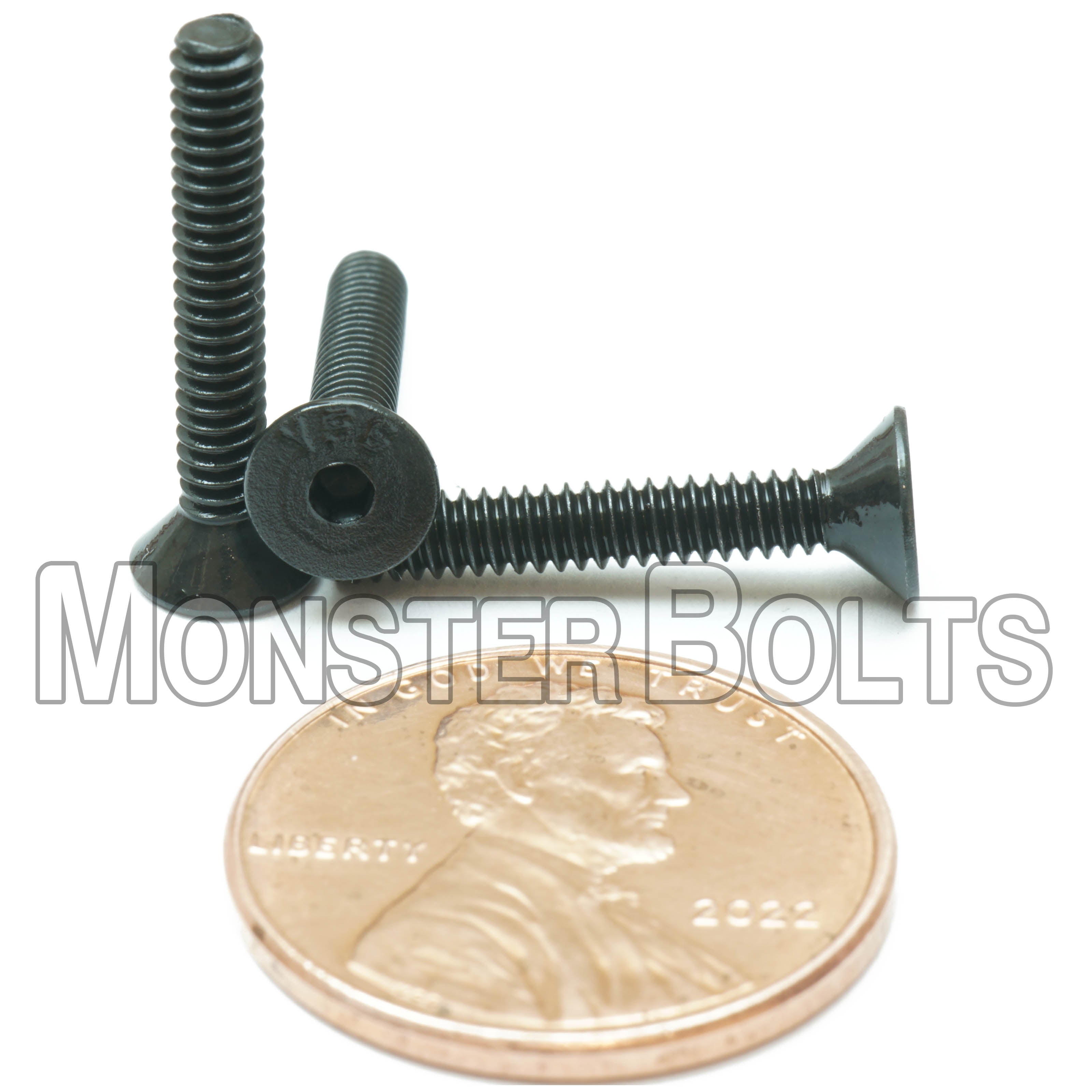 BULK #4-40 Flat Head Socket Cap screws, Alloy Steel with Black Oxide