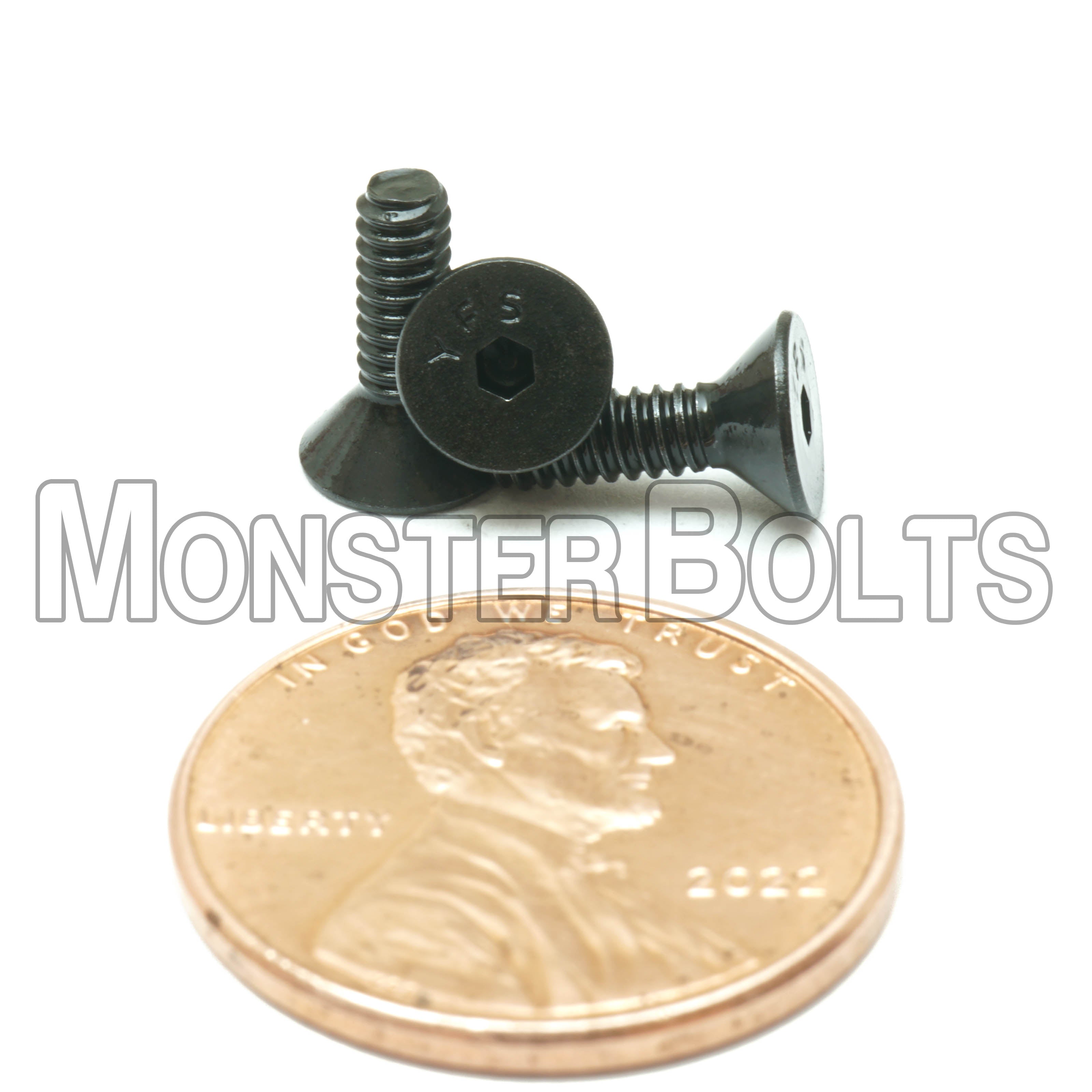 BULK #4-40 Flat Head Socket Cap screws, Alloy Steel with Black Oxide