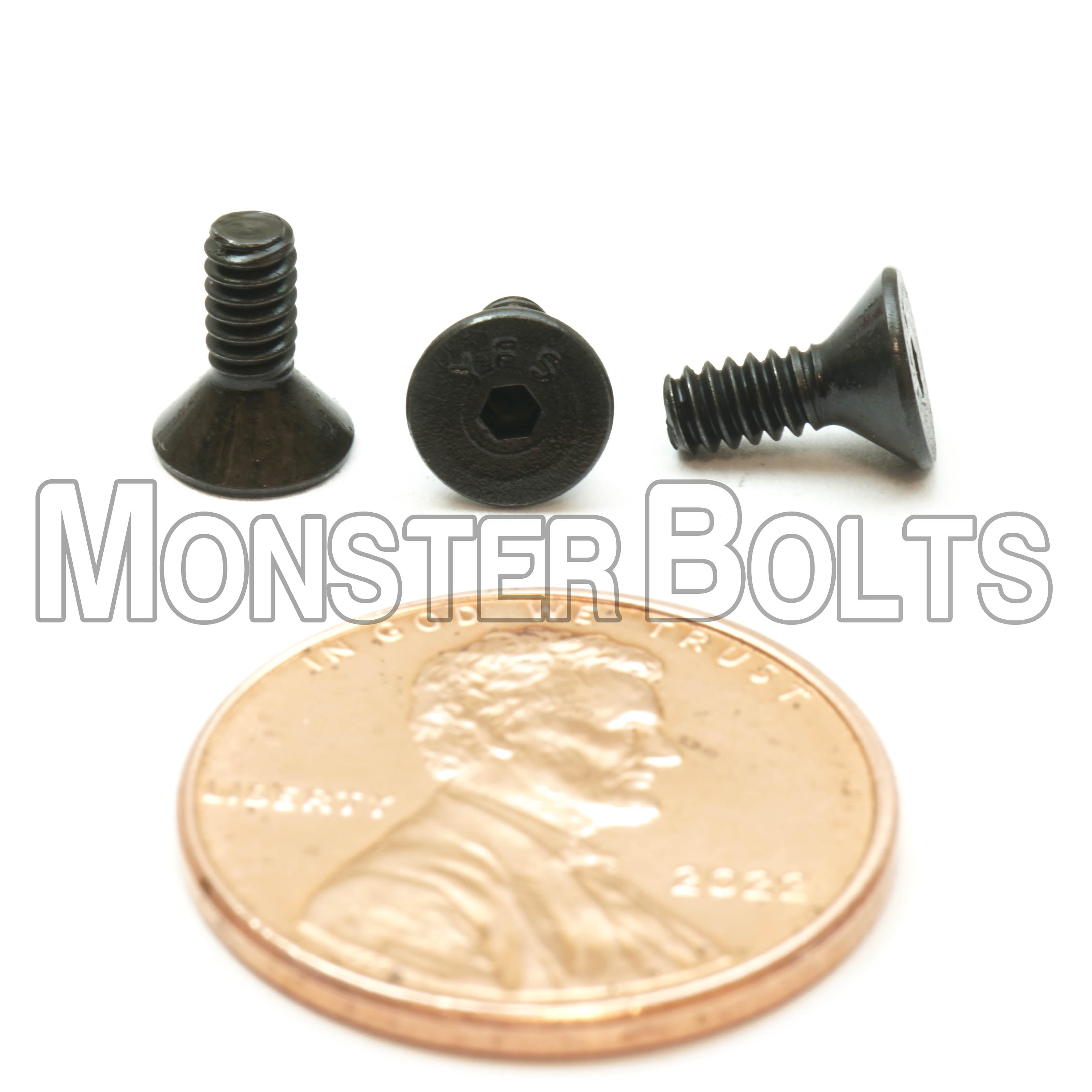 BULK #4-40 Flat Head Socket Cap screws, Alloy Steel with Black Oxide