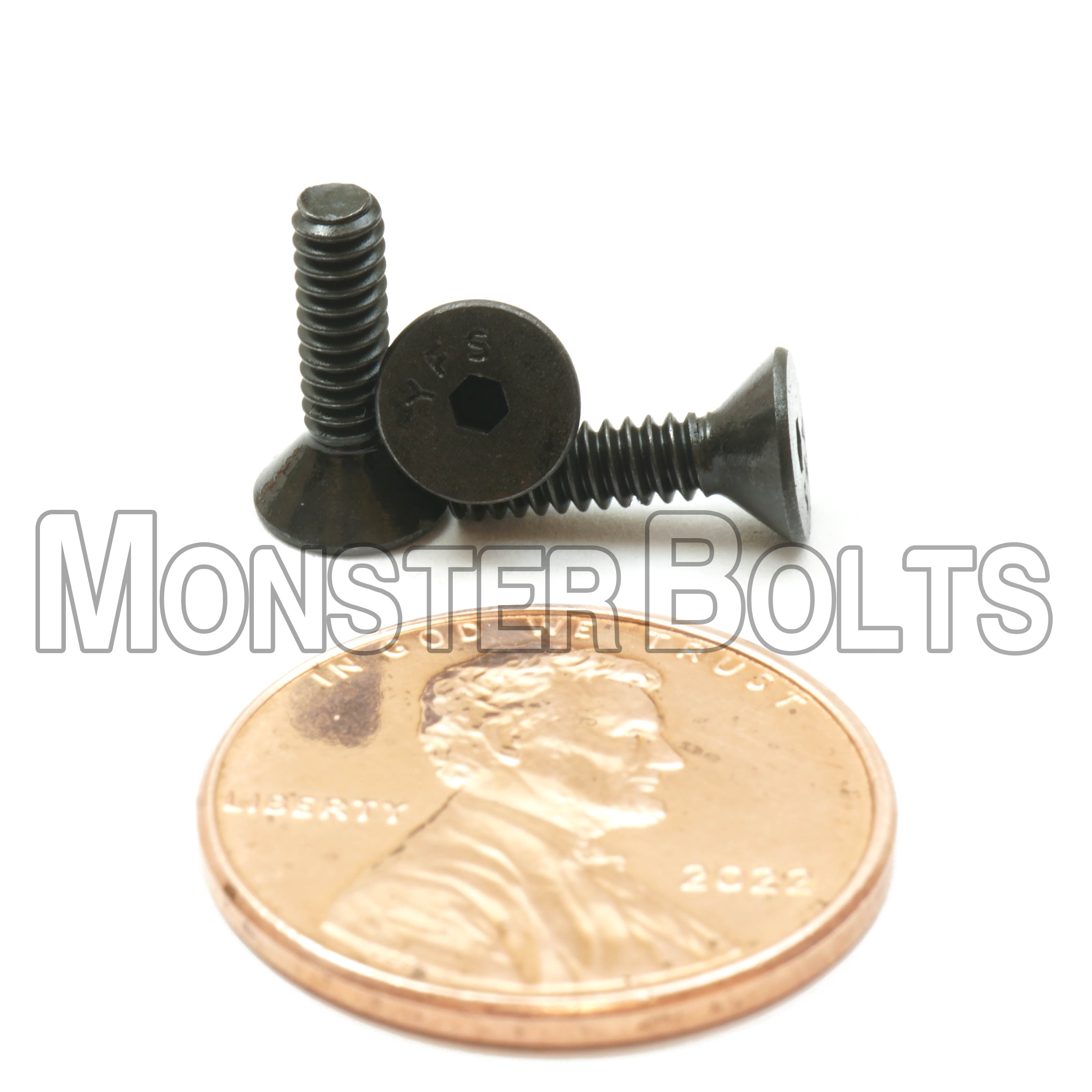 BULK #4-40 Flat Head Socket Cap screws, Alloy Steel with Black Oxide