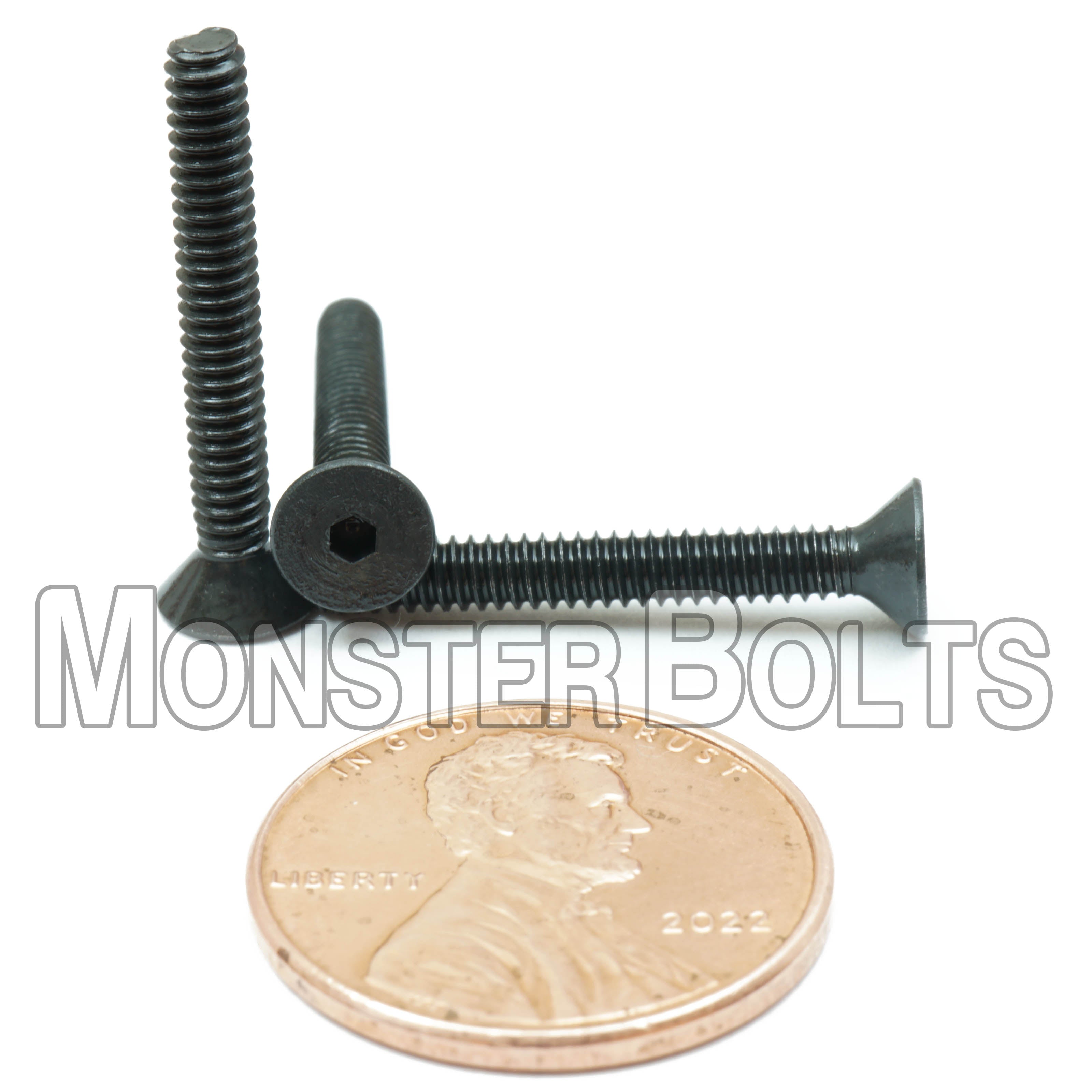 BULK #4-40 Flat Head Socket Cap screws, Alloy Steel with Black Oxide