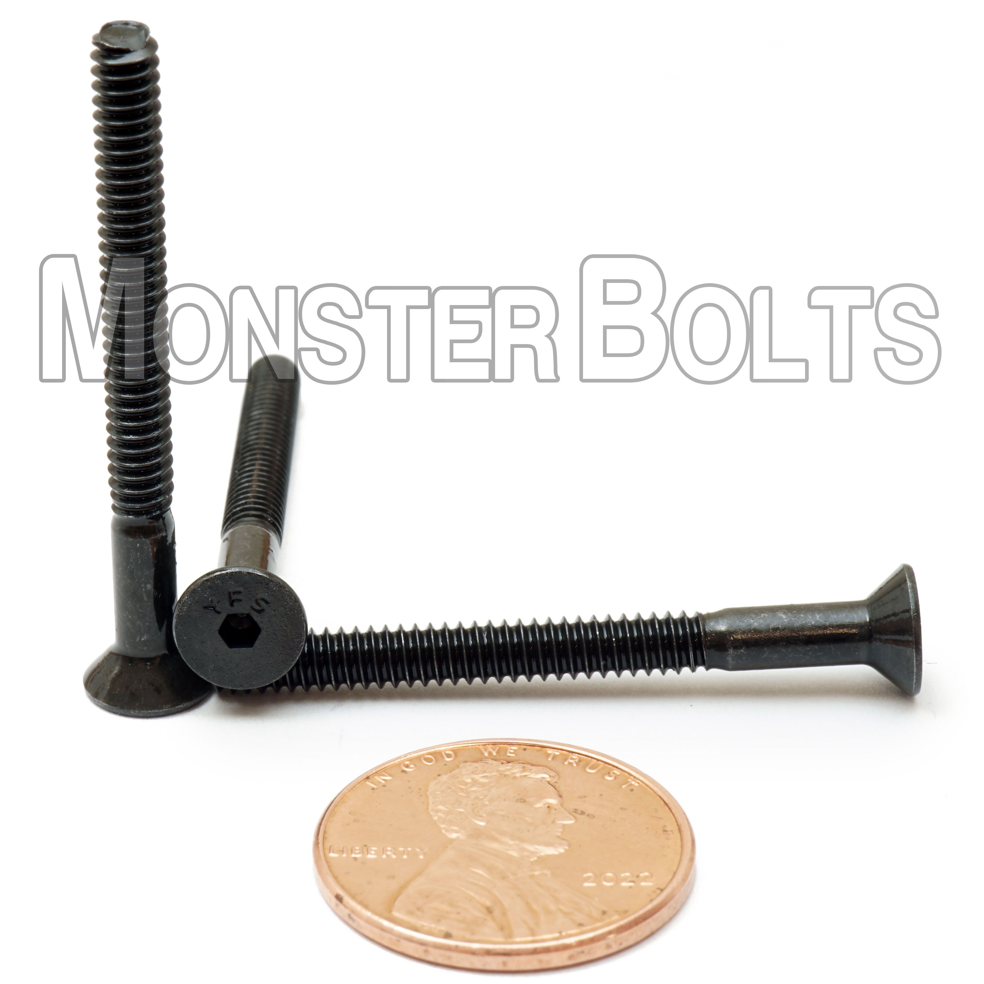 BULK #6-32 Flat Head Socket Cap screws, Alloy Steel with Black Oxide