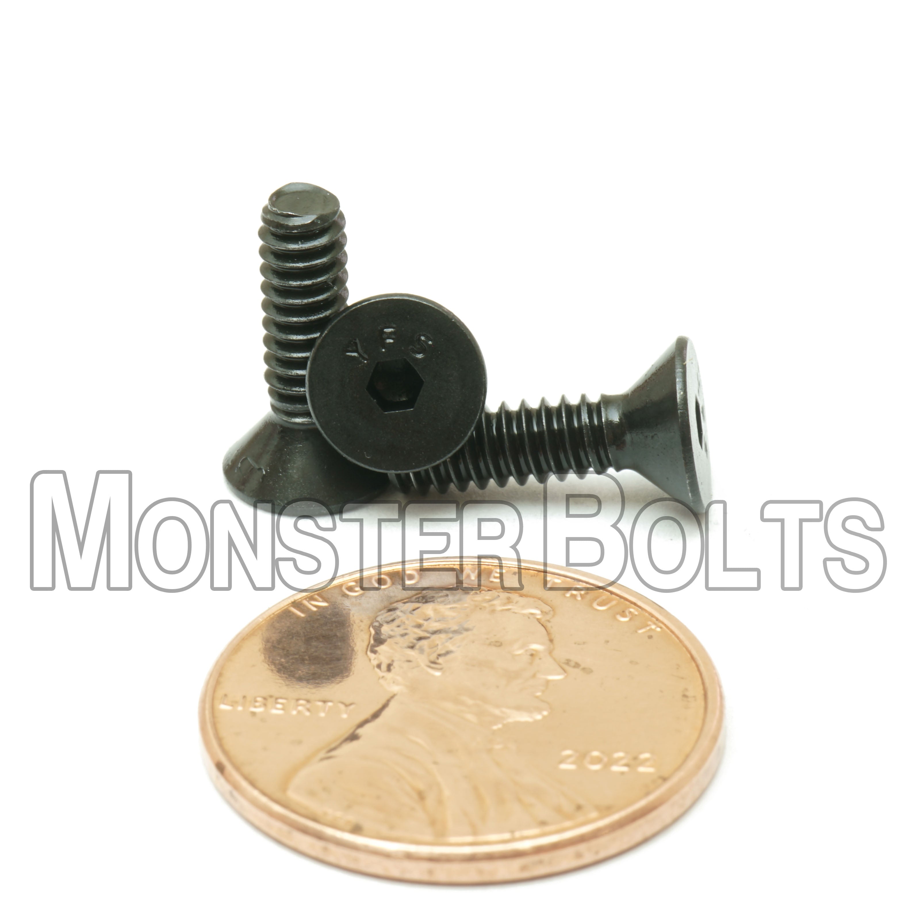 BULK #6-32 Flat Head Socket Cap screws, Alloy Steel with Black Oxide