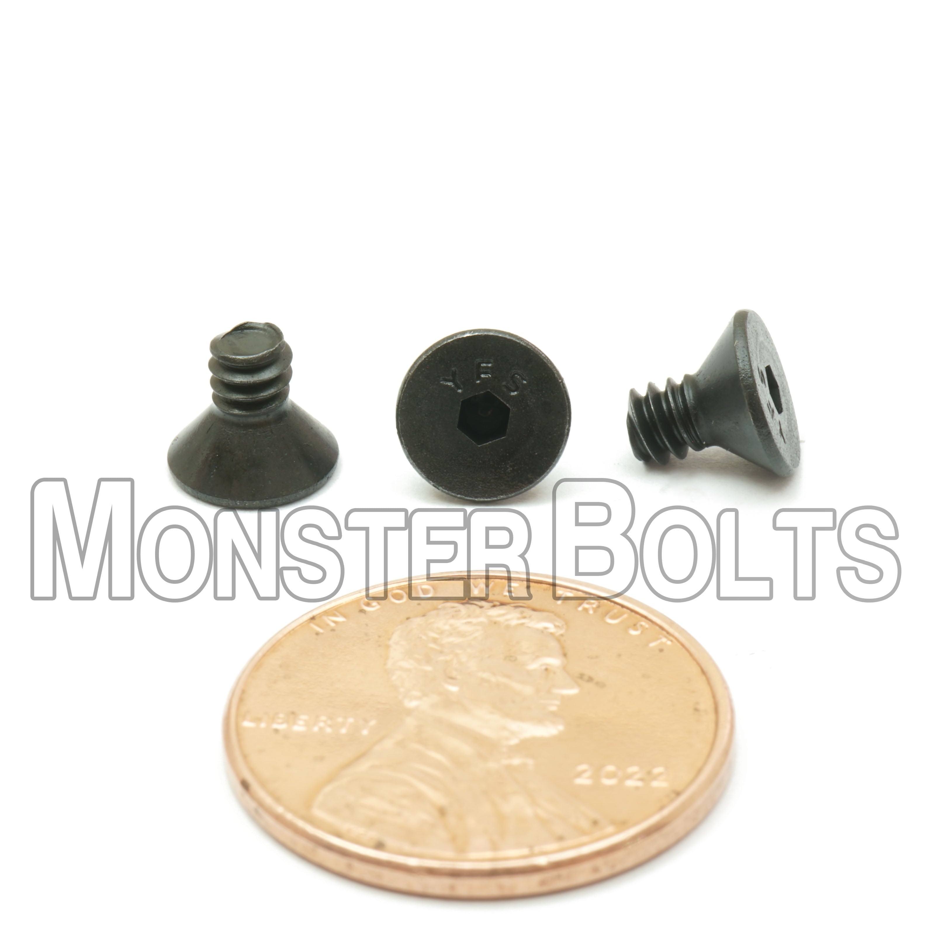 Bulk #6-32 Flat Head Socket Cap screws, Alloy Steel with Black Oxide