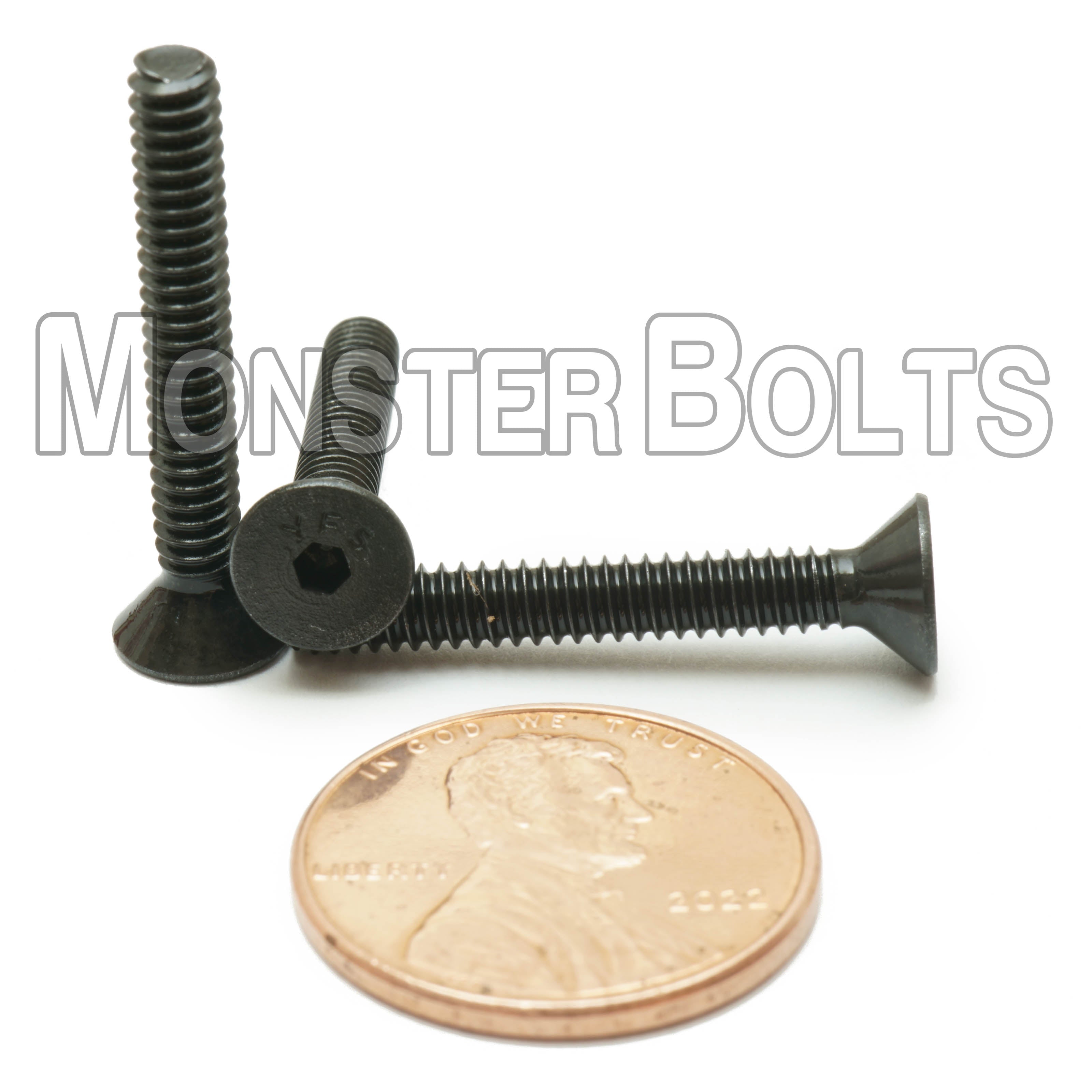 Bulk #6-32 Flat Head Socket Cap screws, Alloy Steel with Black Oxide