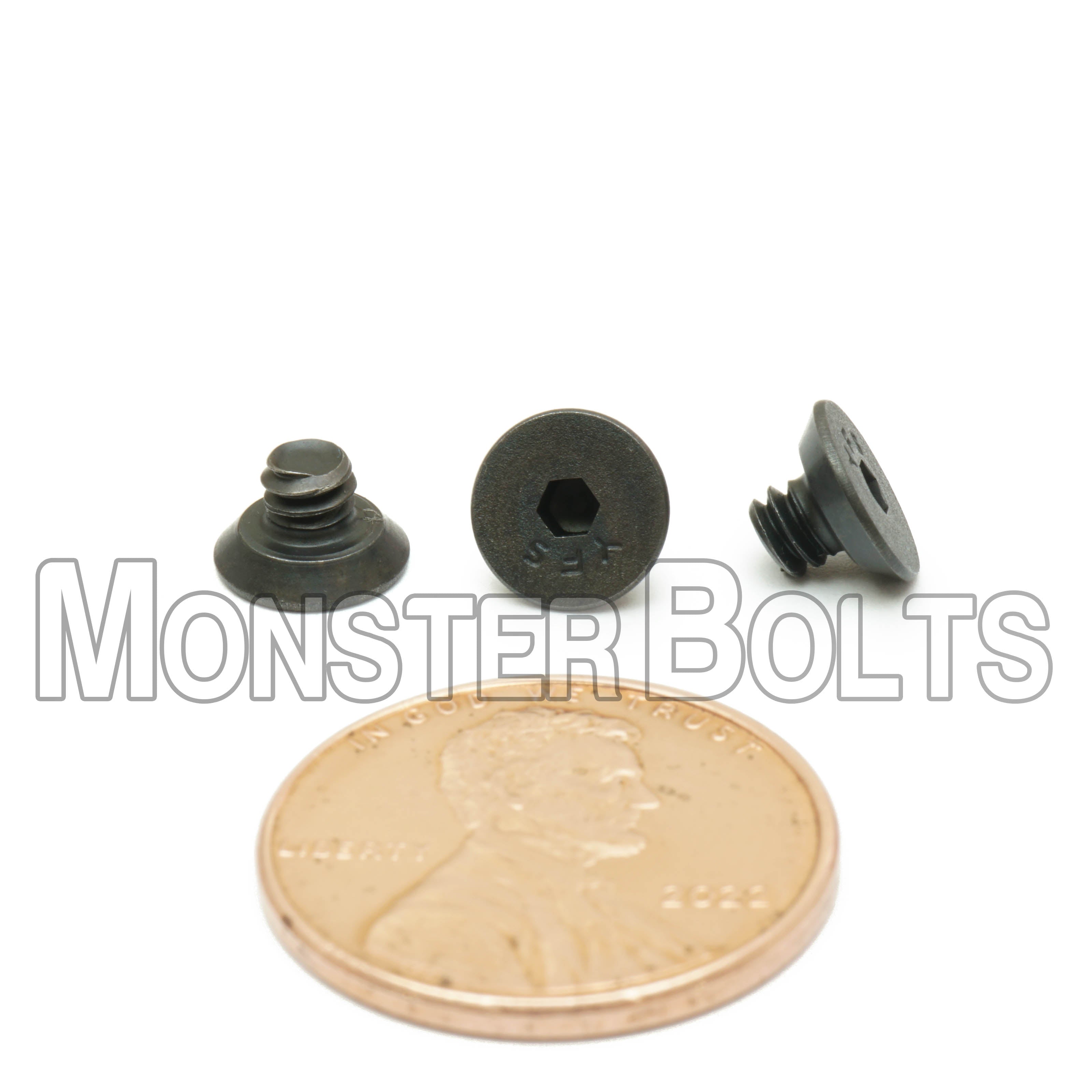 BULK #6-32 Flat Head Socket Cap screws, Alloy Steel with Black Oxide