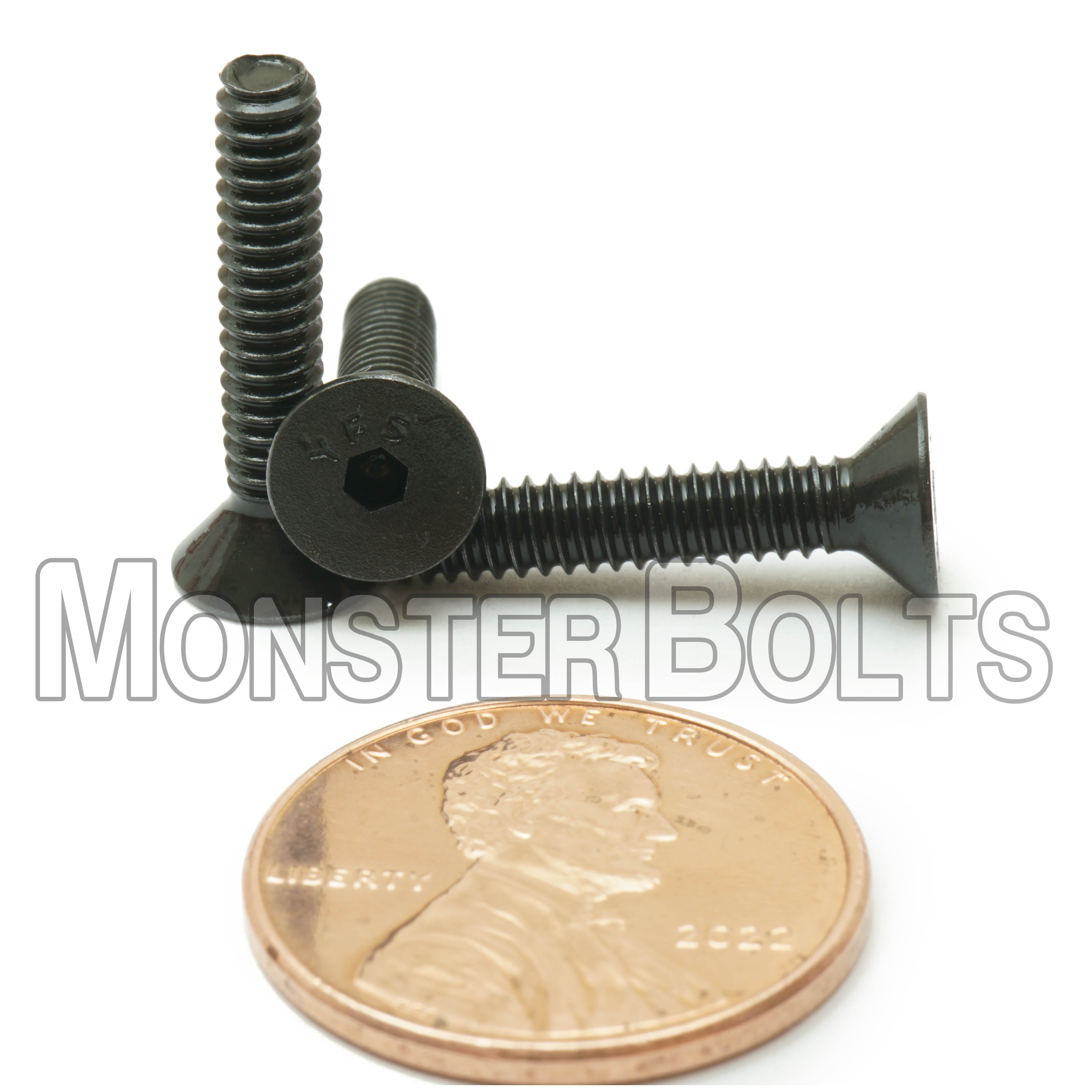 BULK #6-32 Flat Head Socket Cap screws, Alloy Steel with Black Oxide