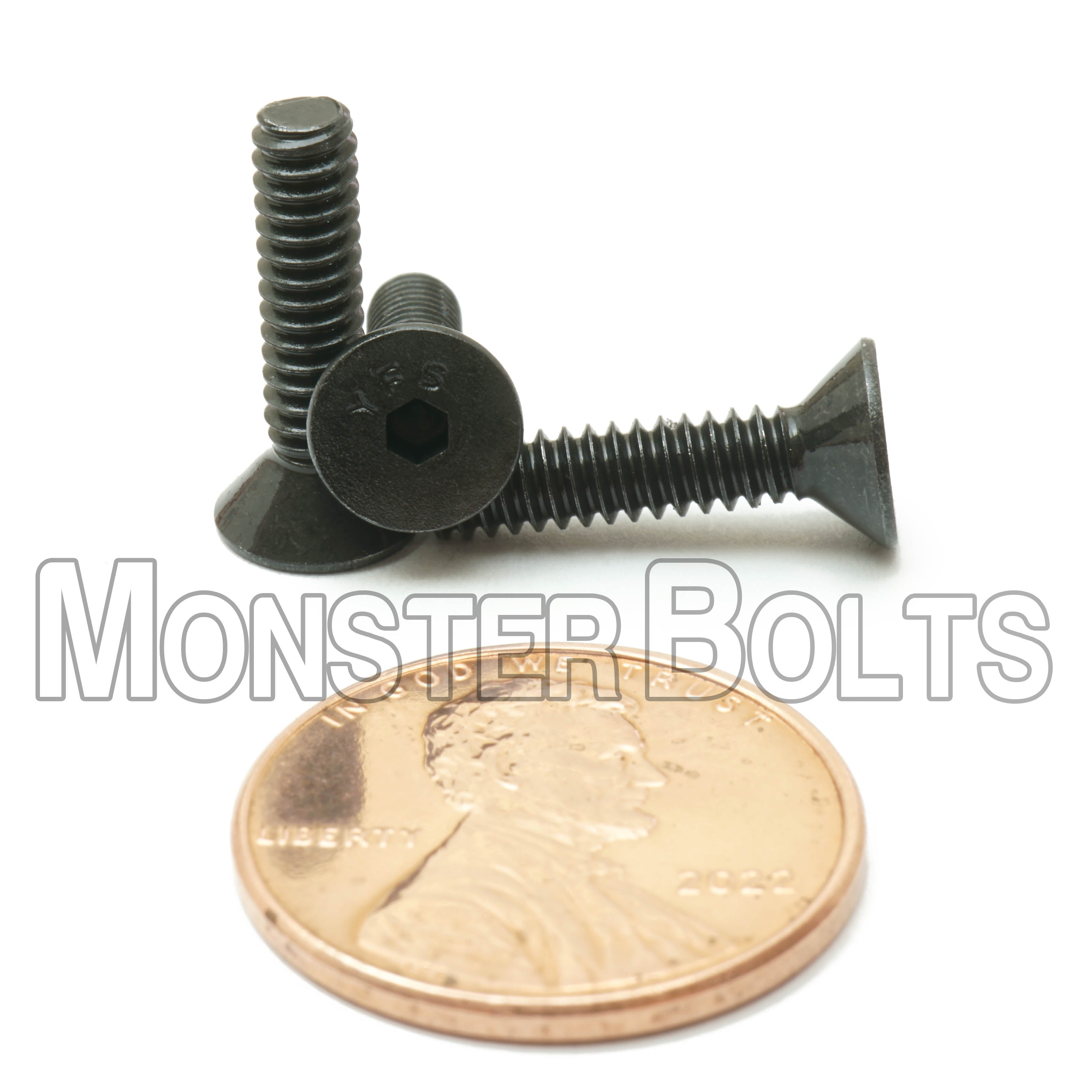 BULK #6-32 Flat Head Socket Cap screws, Alloy Steel with Black Oxide