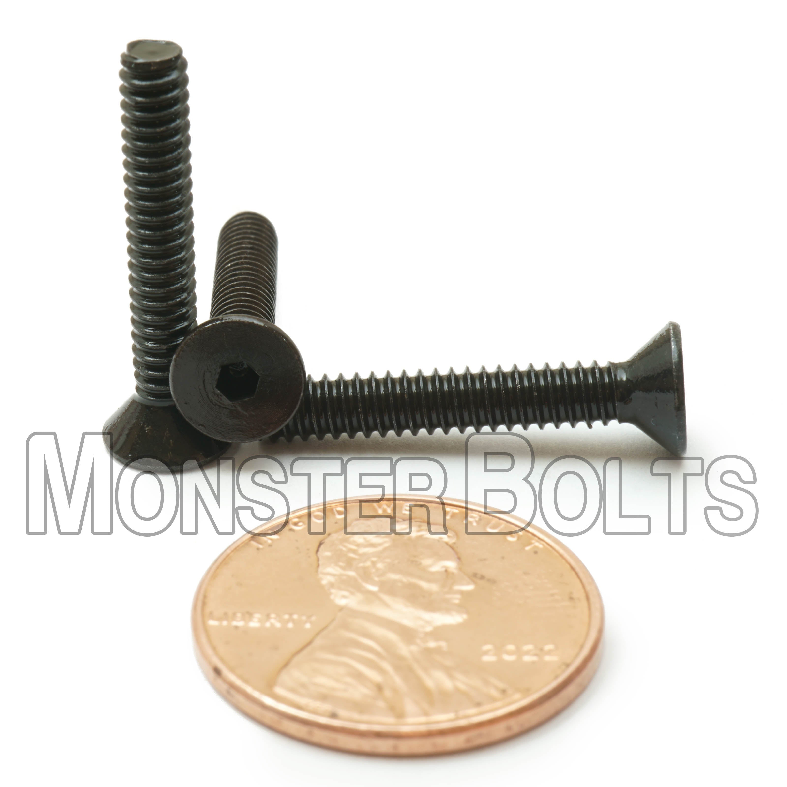 BULK #6-32 Flat Head Socket Cap screws, Alloy Steel with Black Oxide