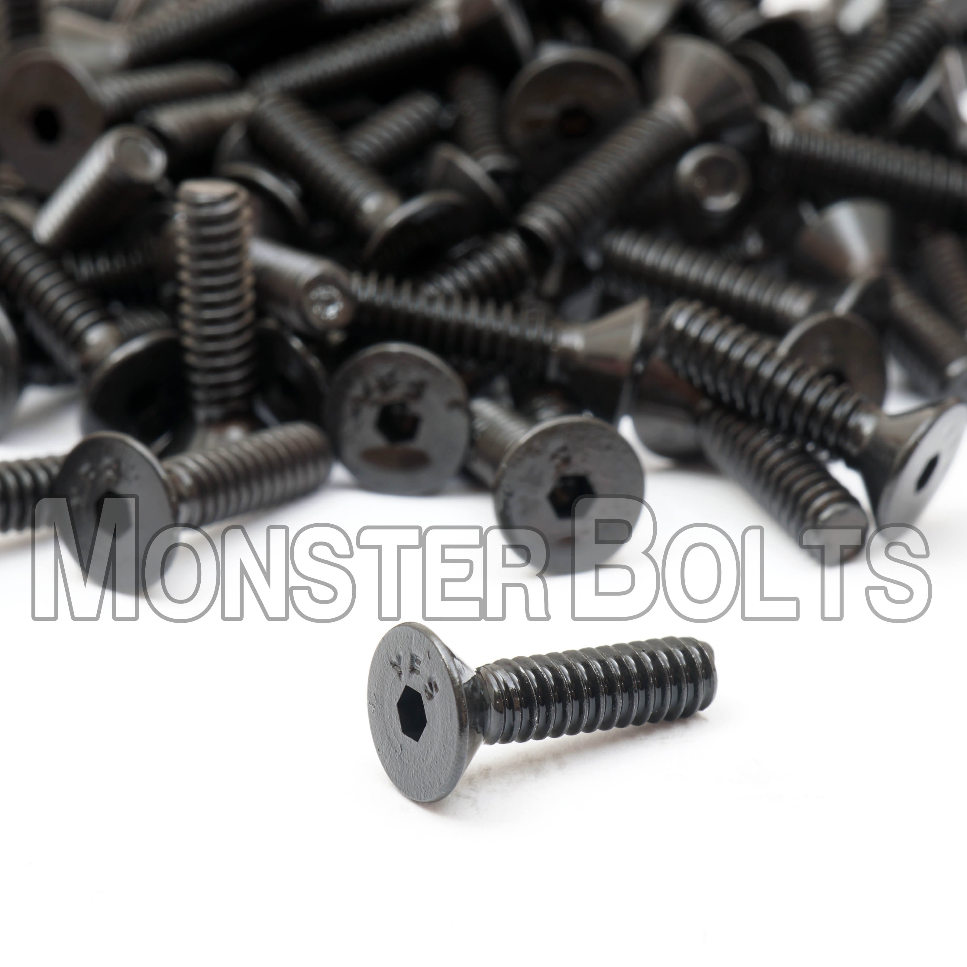 #6-32 Flat Head Socket Cap screws, Alloy Steel with Black Oxide