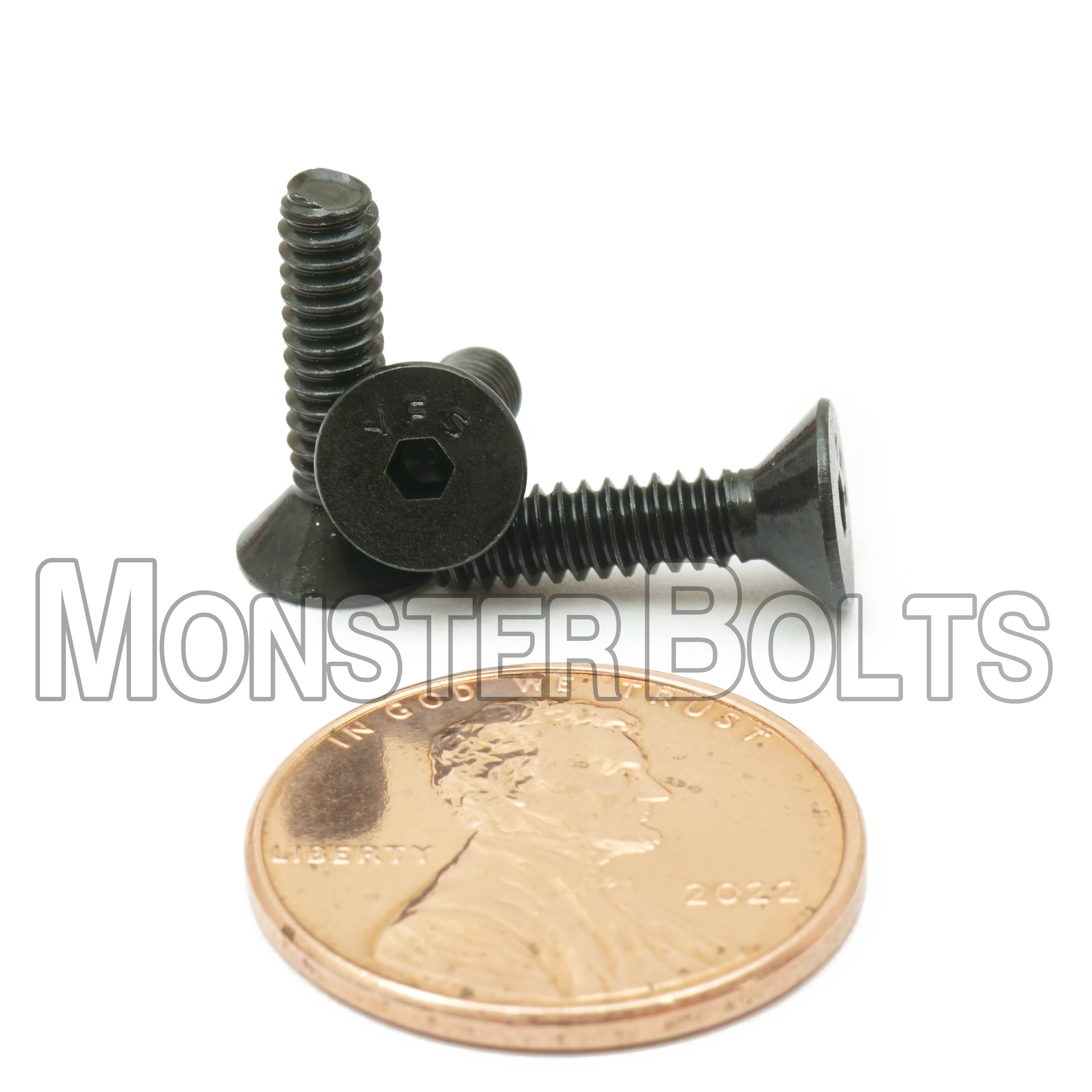 BULK #6-32 Flat Head Socket Cap screws, Alloy Steel with Black Oxide