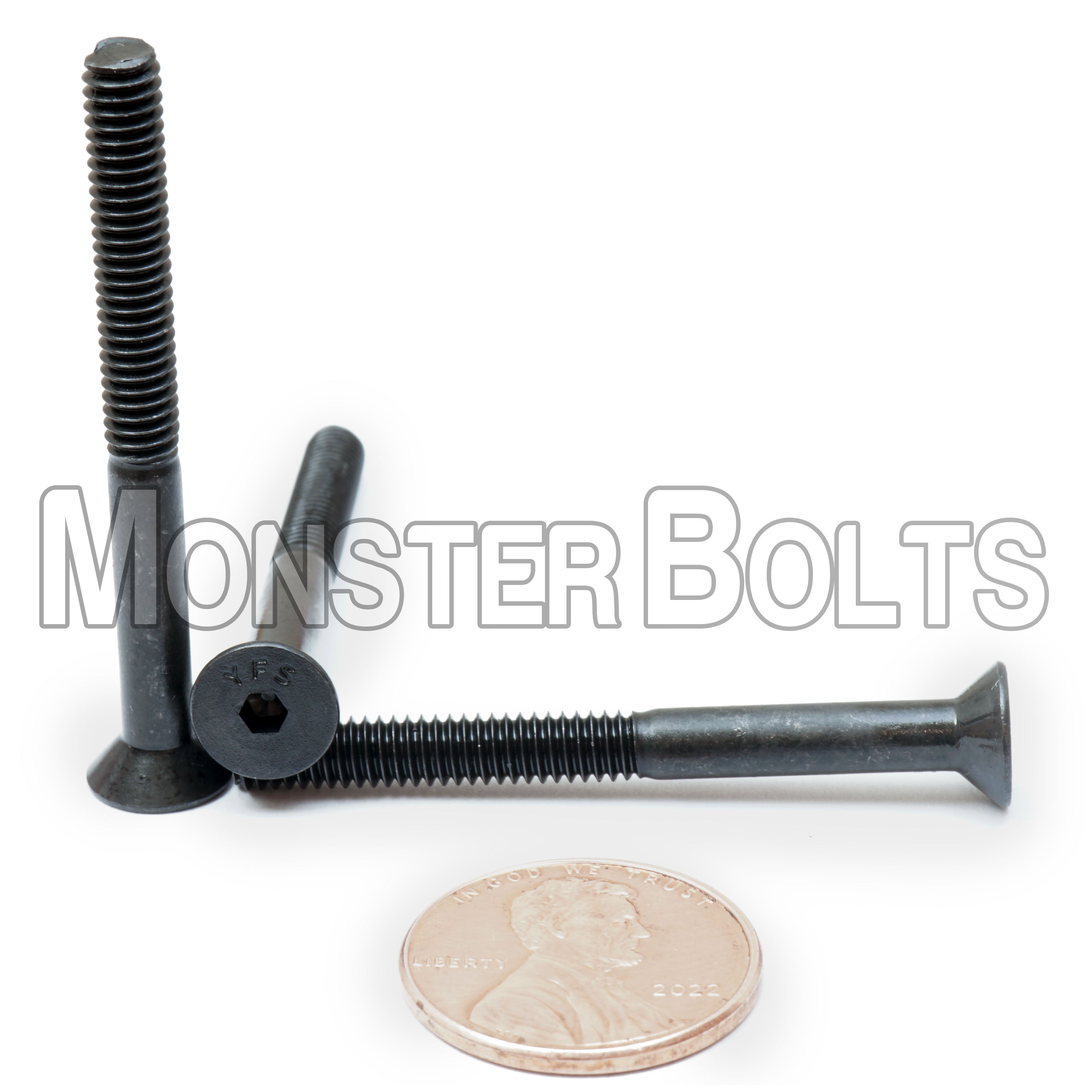 BULK #8-32 Flat Head Socket Cap screws, Alloy Steel with Black Oxide