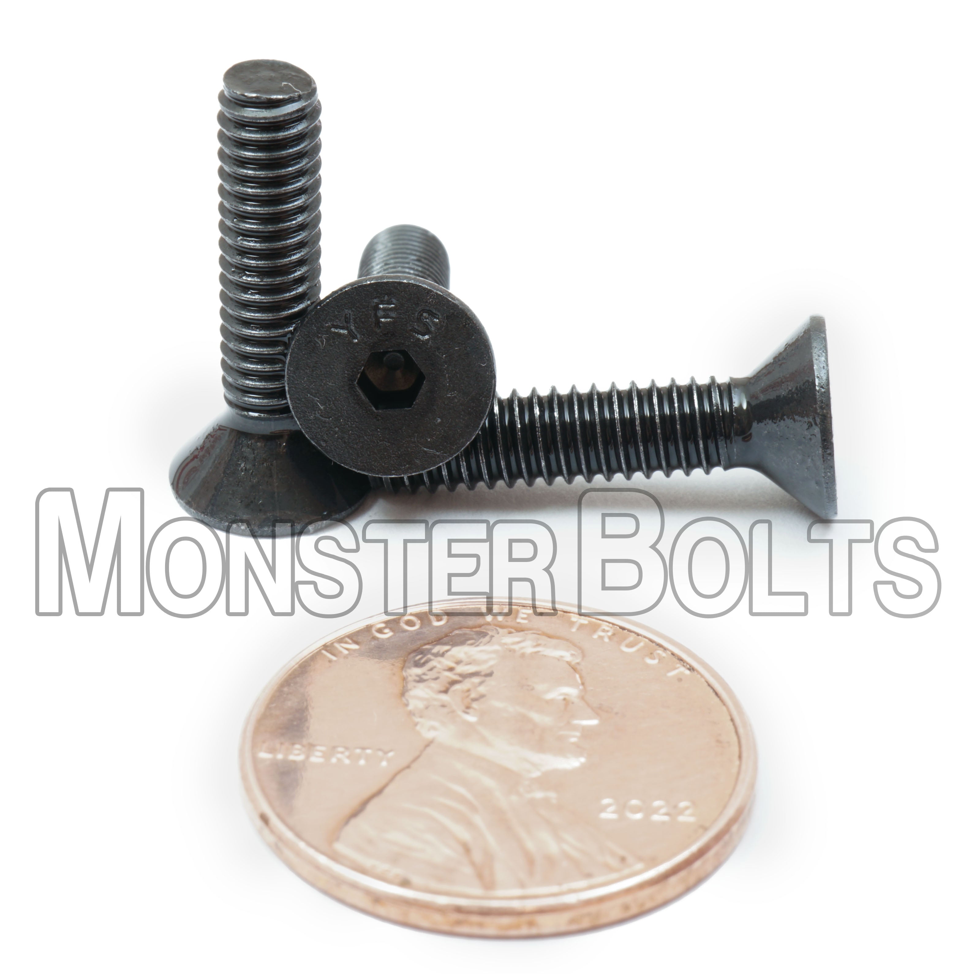 BULK #8-32 Flat Head Socket Cap screws, Alloy Steel with Black Oxide