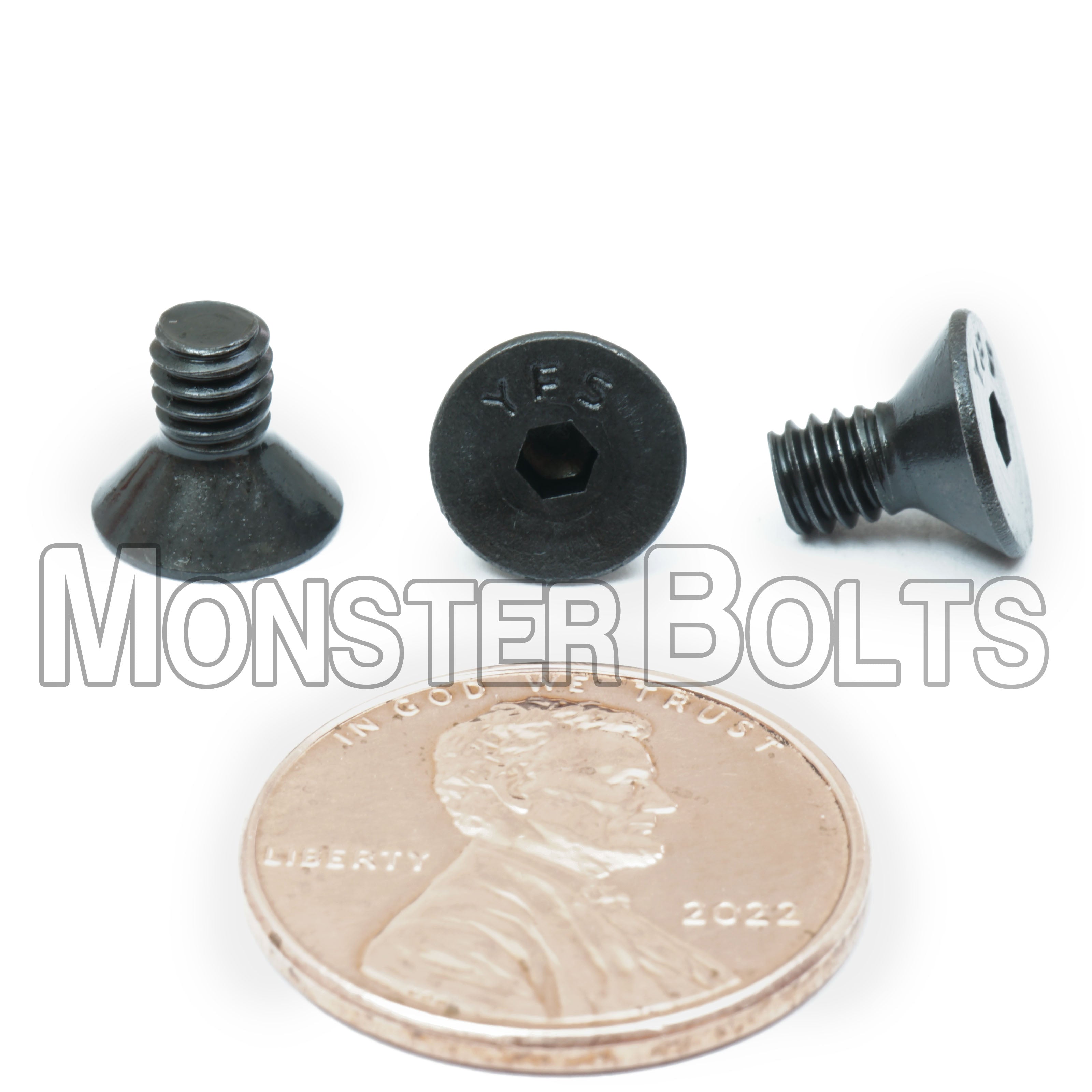 BULK #8-32 Flat Head Socket Cap screws, Alloy Steel with Black Oxide