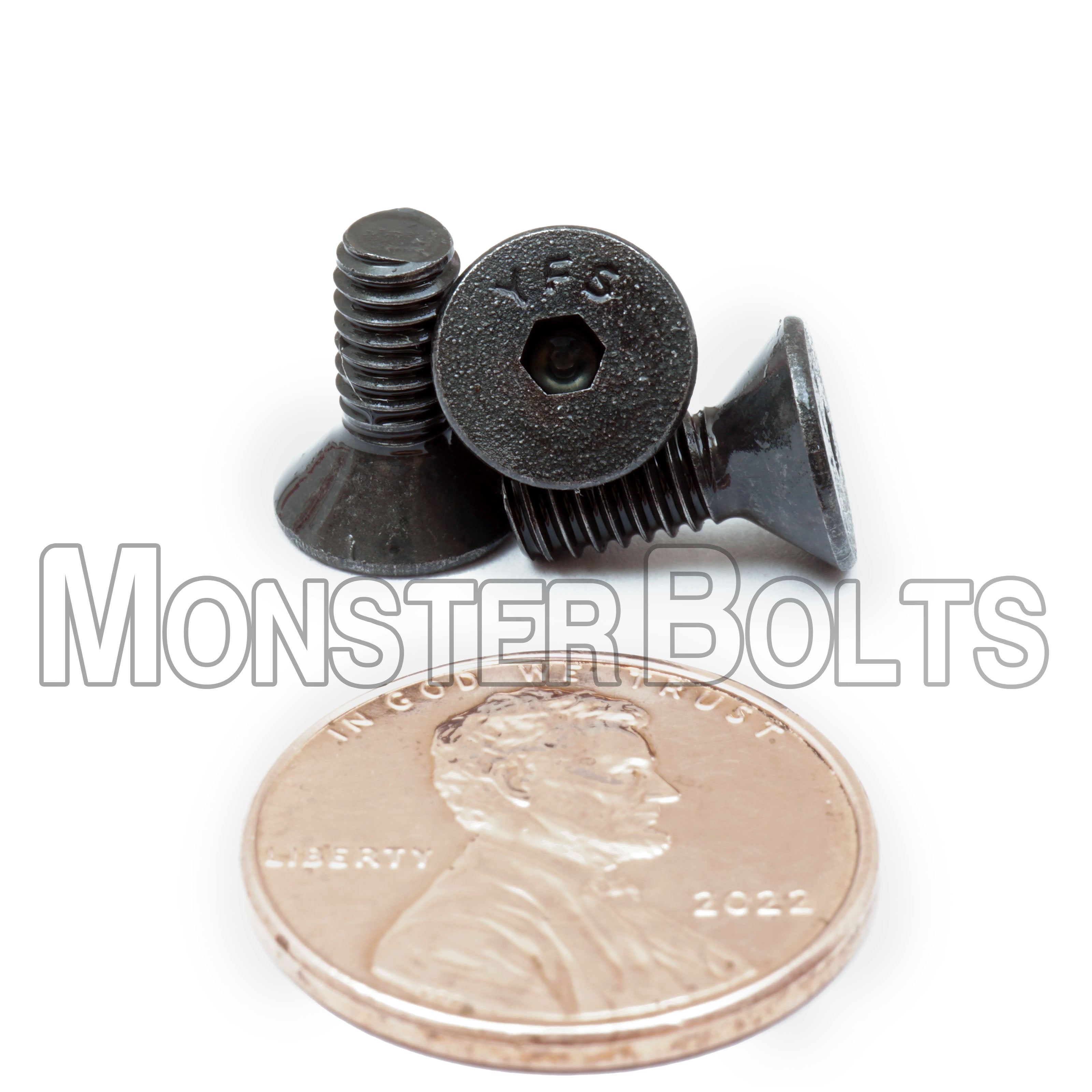 BULK #8-32 Flat Head Socket Cap screws, Alloy Steel with Black Oxide