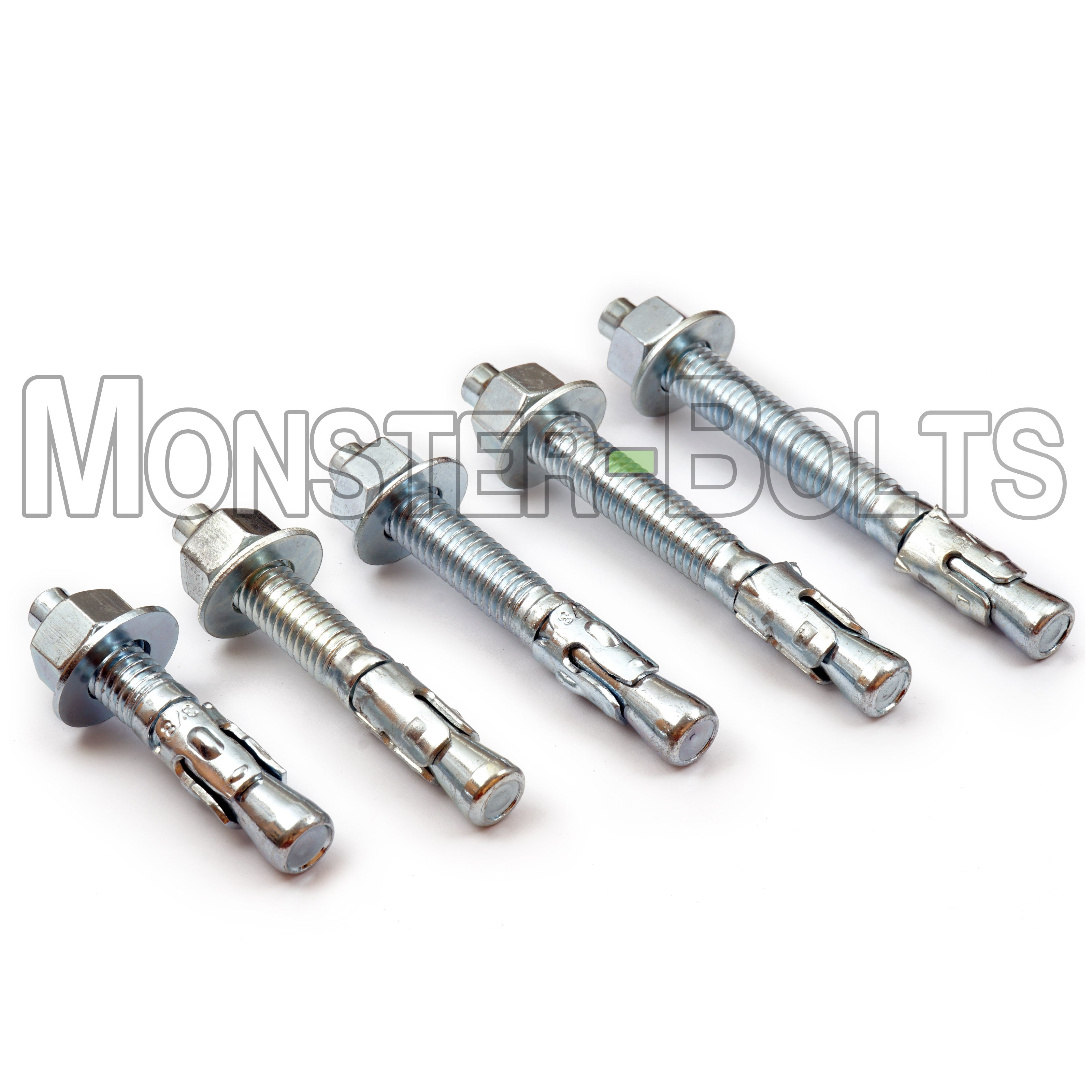 Bulk 1/4"-20 Commercial Wedge Anchors – Zinc CR+3 – Monster Bolts
