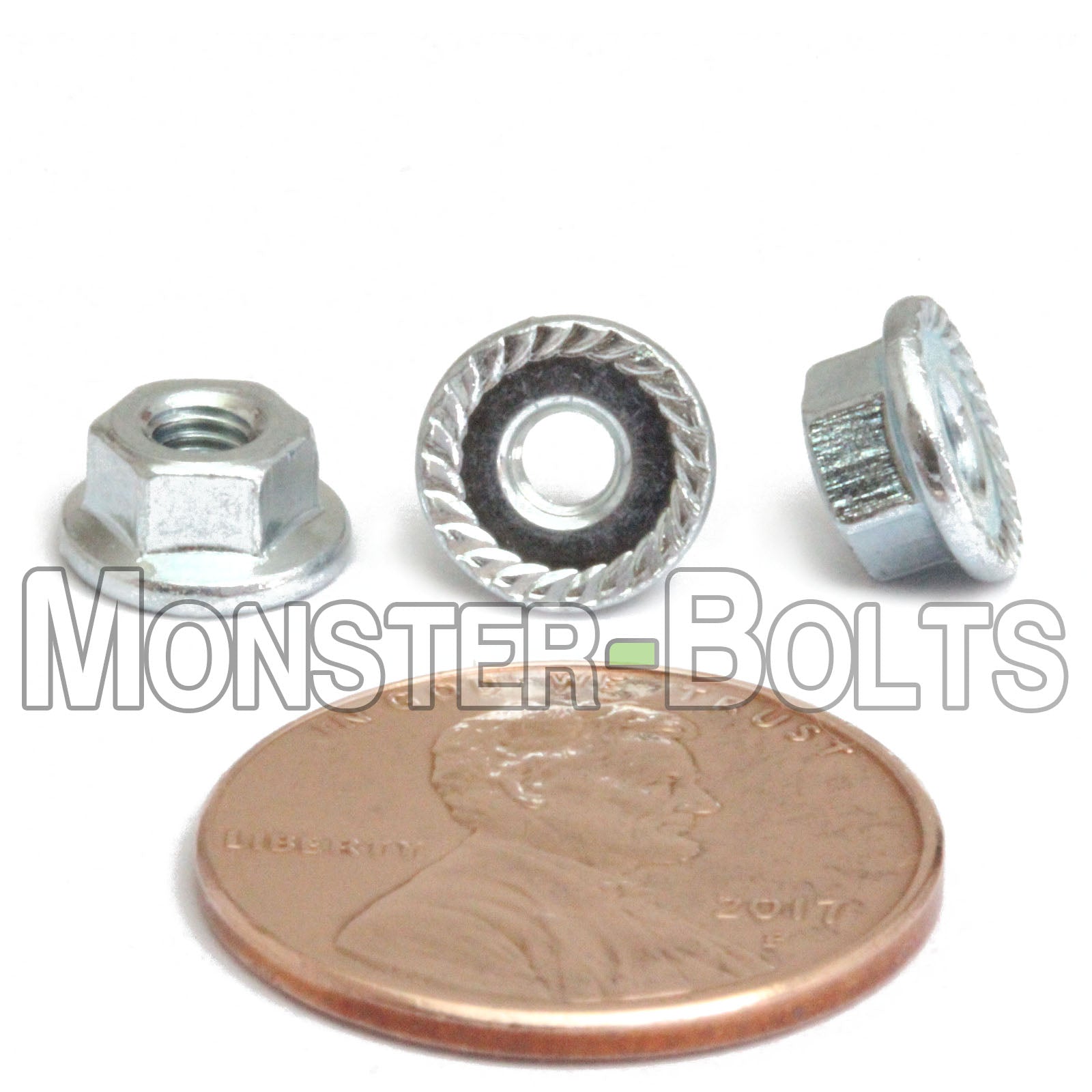 Hex Serrated Flange Nuts, Zinc Plated Class 8 Alloy Steel Metric DIN 6923 / ISO 4161