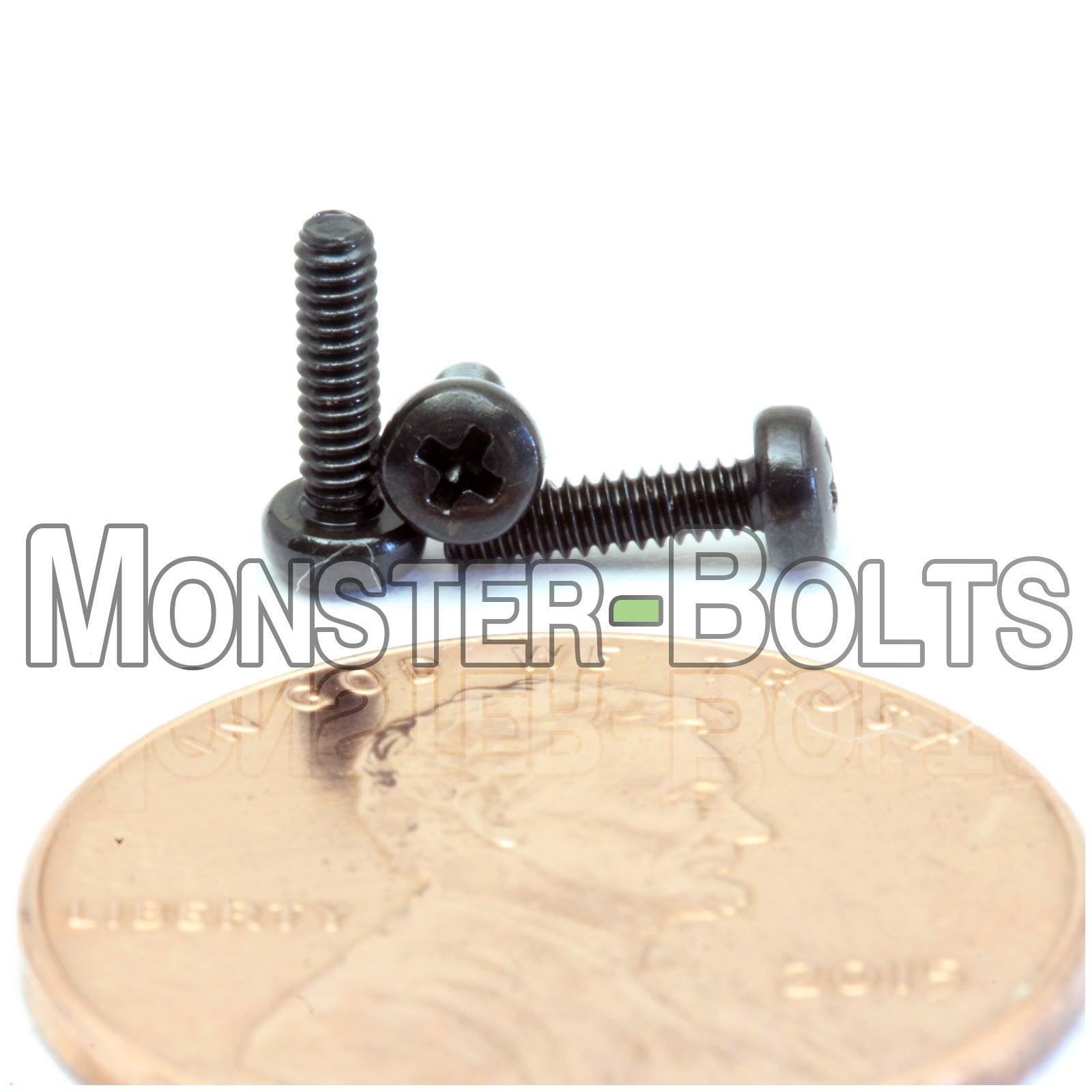 M1.6 Phillips Pan Head Machine screws, Steel w/ Black Oxide and Oil DIN 7985A Coarse Thread