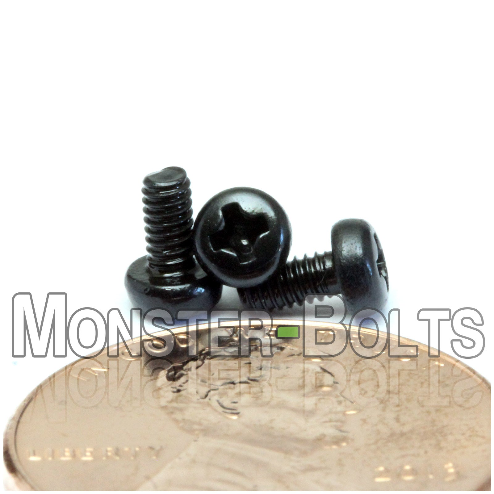 M2 Phillips Pan Head Machine screws, Steel w/ Black Oxide and Oil DIN 7985A Coarse Thread