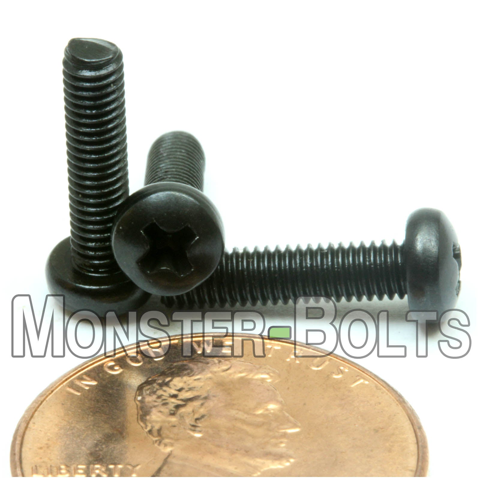 M3 Phillips Pan Head Machine screws, Steel w/ Black Oxide and Oil DIN 7985A Coarse Thread