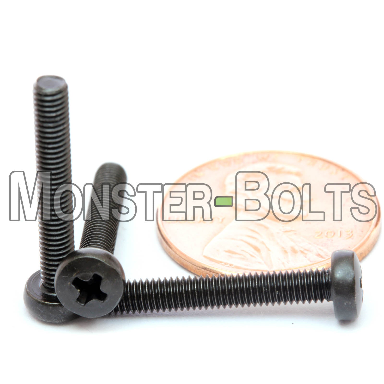 M3 Phillips Pan Head Machine screws, Steel w/ Black Oxide and Oil DIN 7985A Coarse Thread