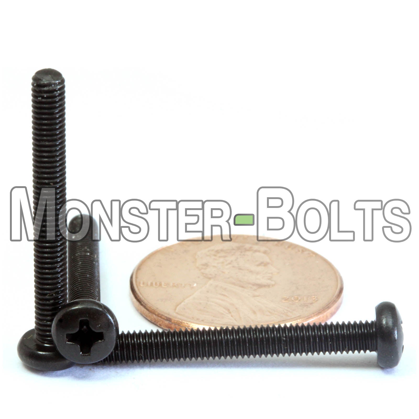 M3 Phillips Pan Head Machine screws, Steel w/ Black Oxide and Oil DIN 7985A Coarse Thread