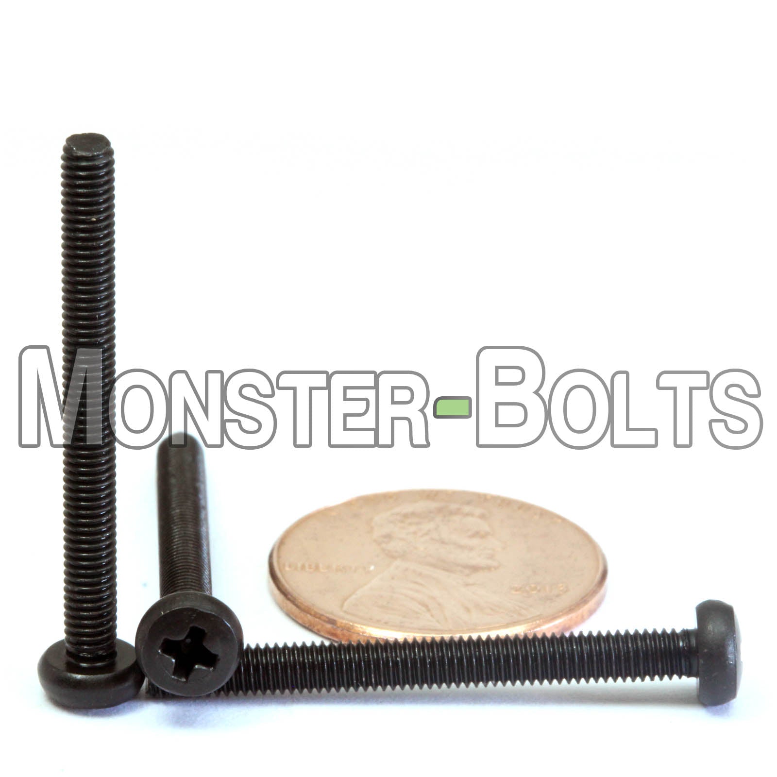 M3 Phillips Pan Head Machine screws, Steel w/ Black Oxide and Oil DIN 7985A Coarse Thread