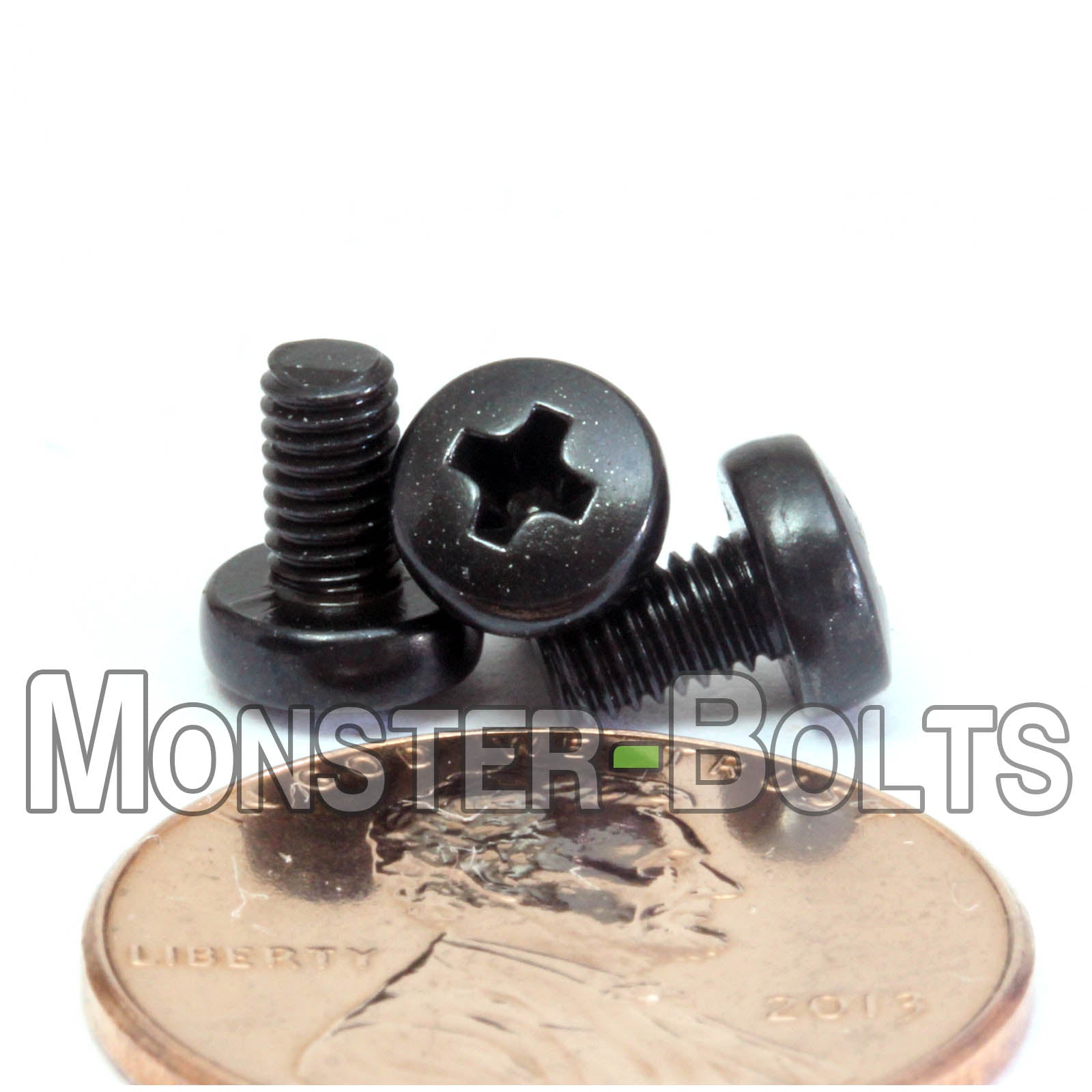 M3 Phillips Pan Head Machine screws, Steel w/ Black Oxide and Oil DIN 7985A Coarse Thread