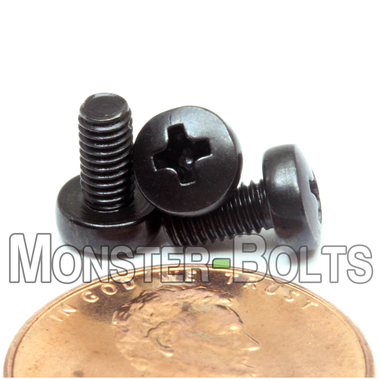 M3 Phillips Pan Head Machine screws, Steel w/ Black Oxide and Oil DIN 7985A Coarse Thread