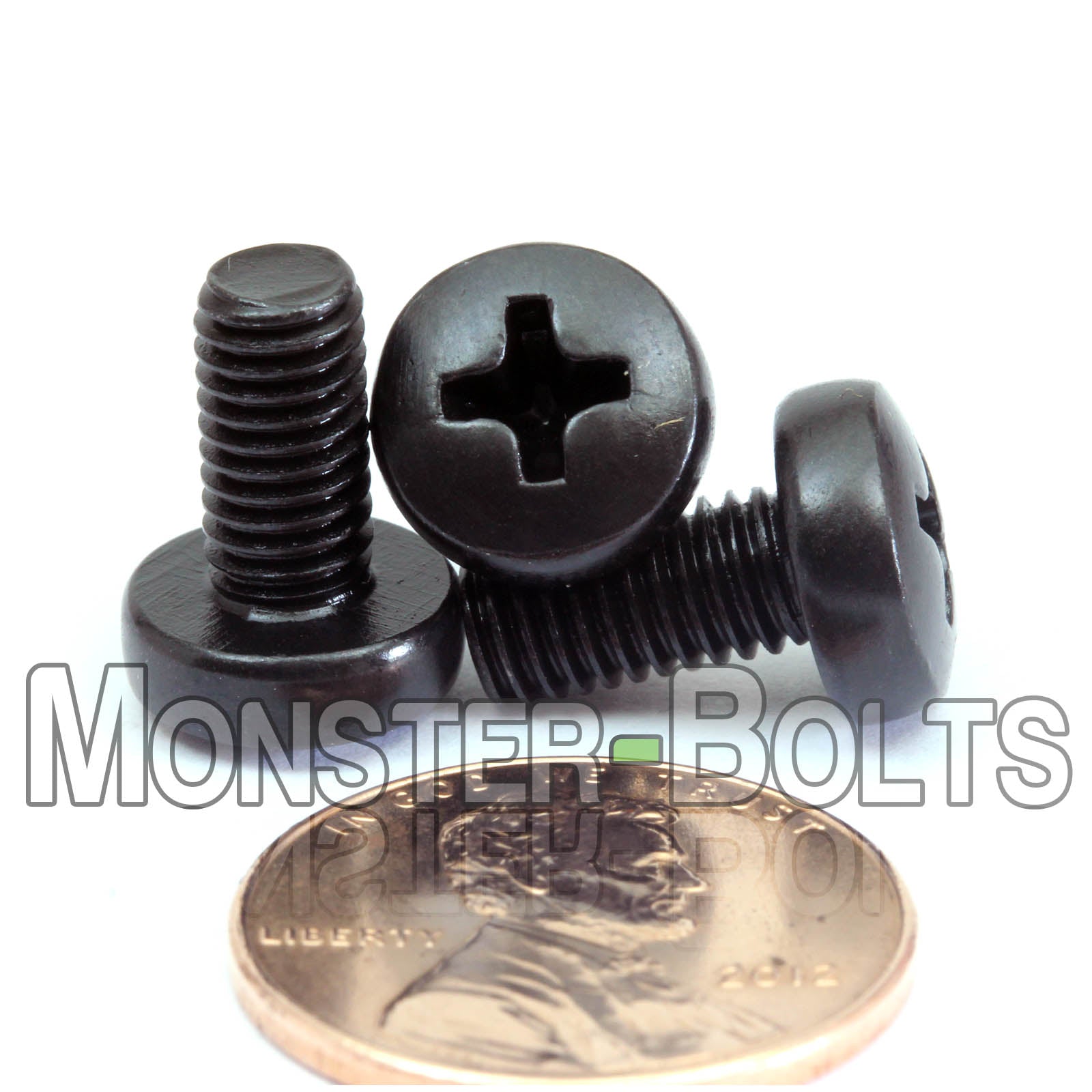 M5 Phillips Pan Head Machine screws, Steel w/ Black Oxide and Oil DIN 7985A Coarse Thread