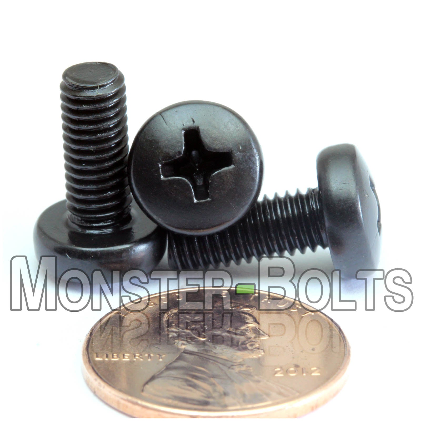 M5 Phillips Pan Head Machine screws, Steel w/ Black Oxide and Oil DIN 7985A Coarse Thread