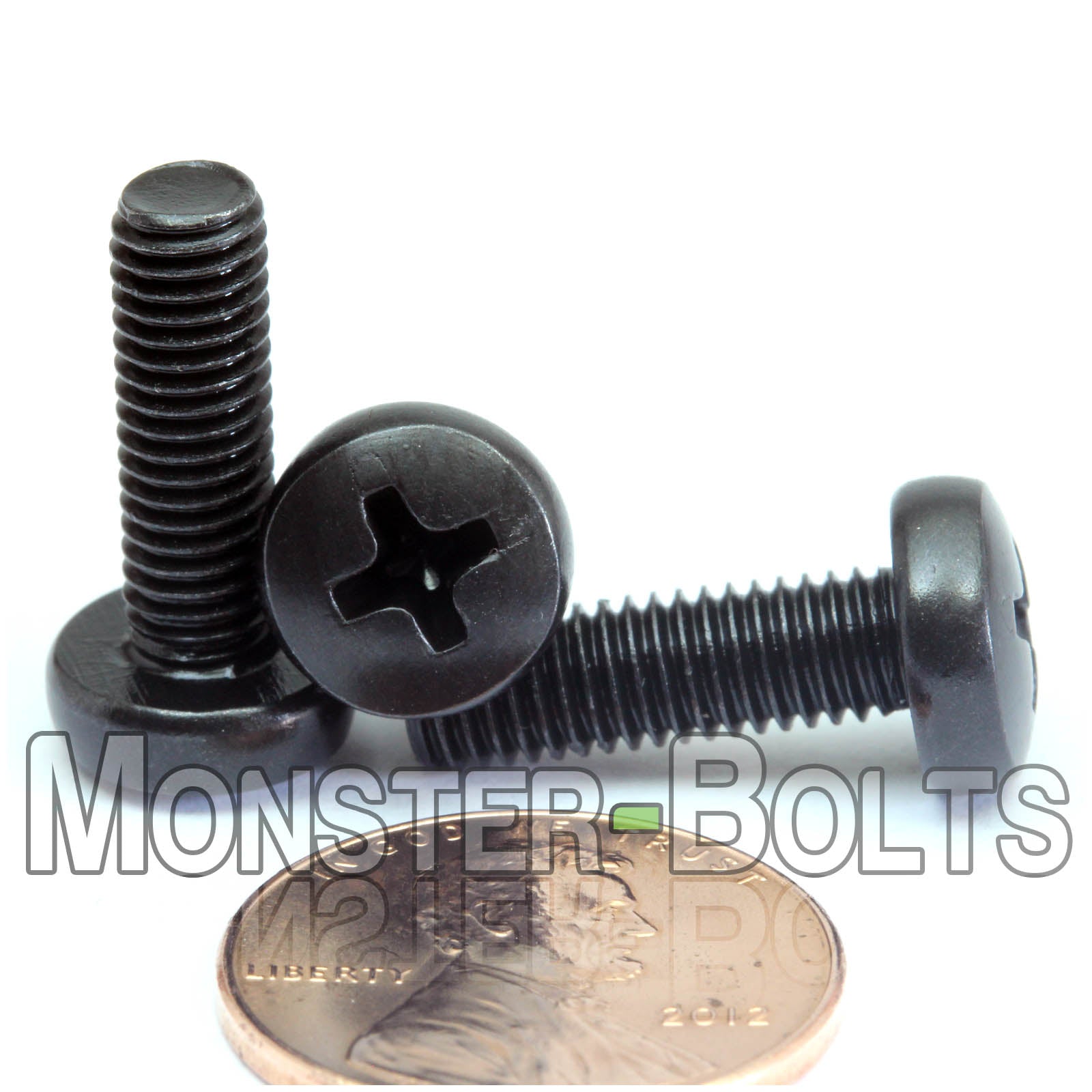 M5 Phillips Pan Head Machine screws, Steel w/ Black Oxide and Oil DIN 7985A Coarse Thread