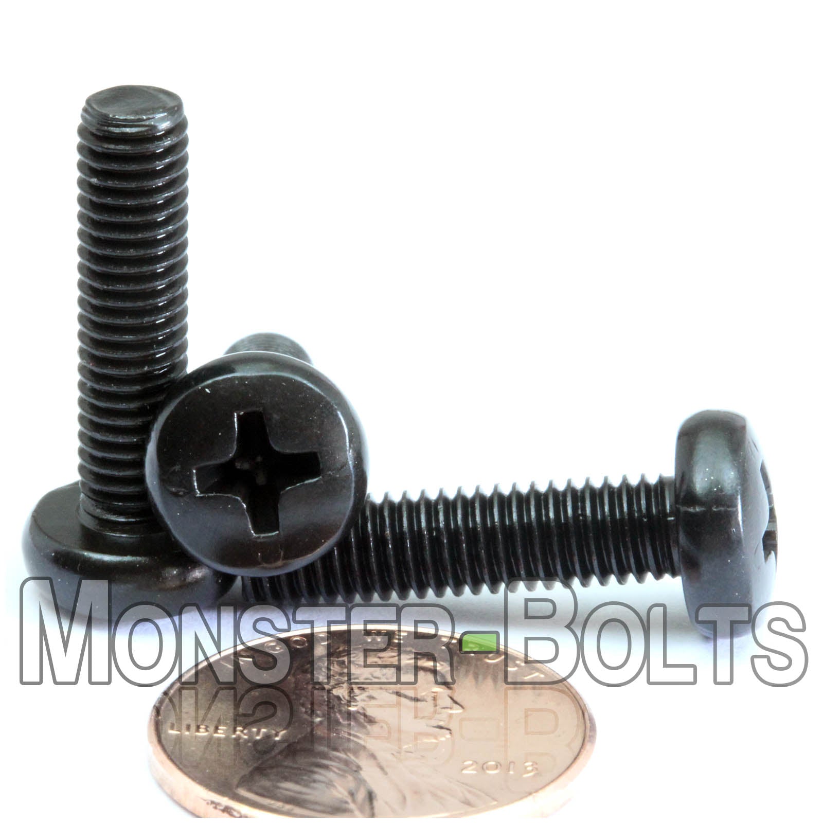 M5 Phillips Pan Head Machine screws, Steel w/ Black Oxide and Oil DIN 7985A Coarse Thread