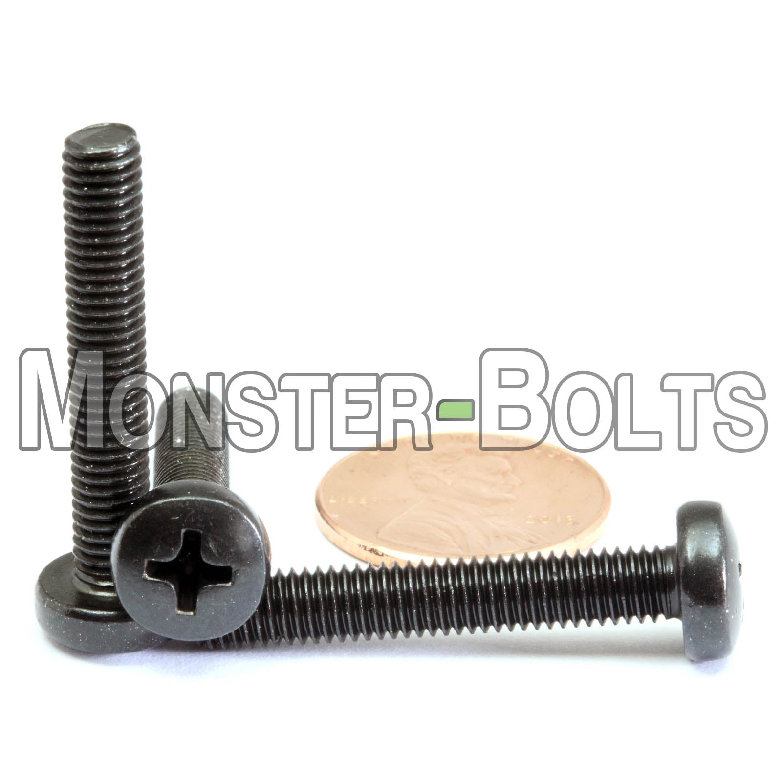 M5 Phillips Pan Head Machine screws, Steel w/ Black Oxide and Oil DIN 7985A Coarse Thread