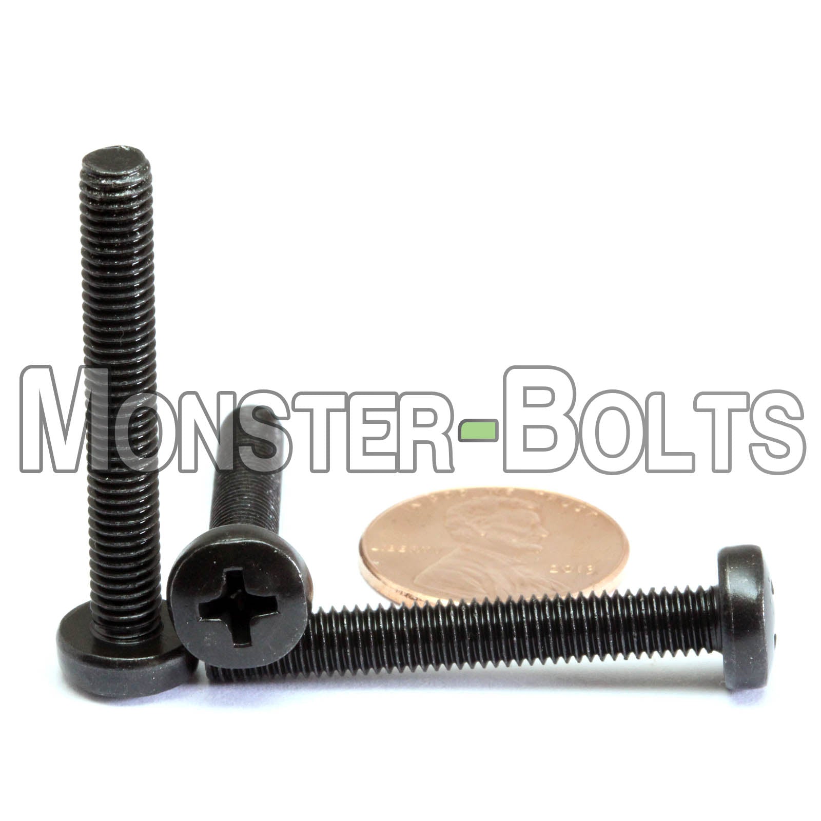 M5 Phillips Pan Head Machine screws, Steel w/ Black Oxide and Oil DIN 7985A Coarse Thread