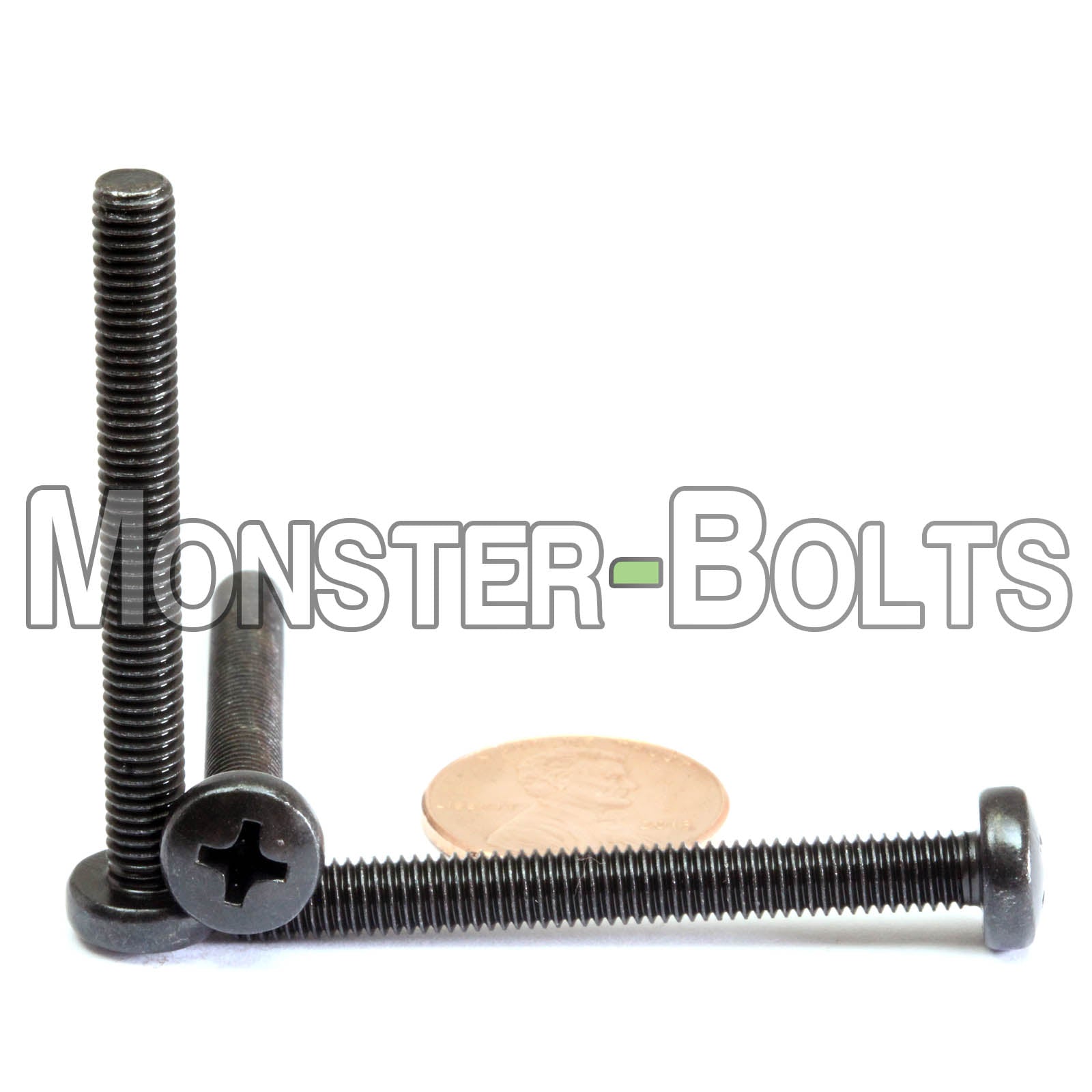 M5 Phillips Pan Head Machine screws, Steel w/ Black Oxide and Oil DIN 7985A Coarse Thread