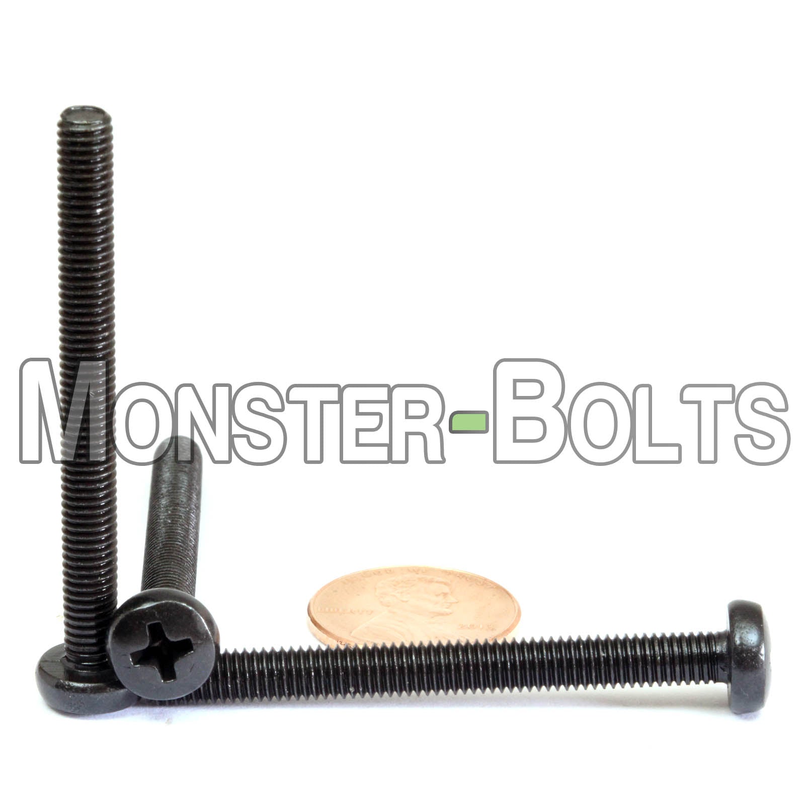 M5 Phillips Pan Head Machine screws, Steel w/ Black Oxide and Oil DIN 7985A Coarse Thread