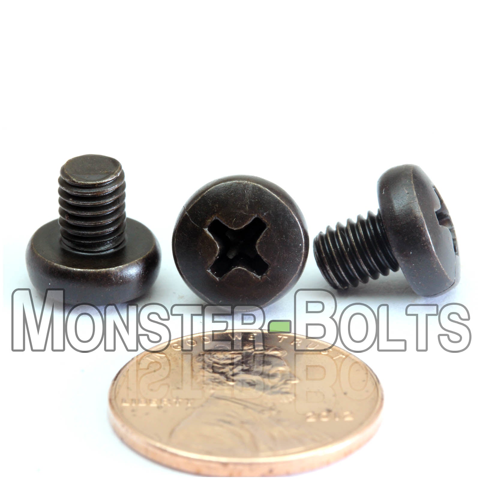 M5 Phillips Pan Head Machine screws, Steel w/ Black Oxide and Oil DIN 7985A Coarse Thread