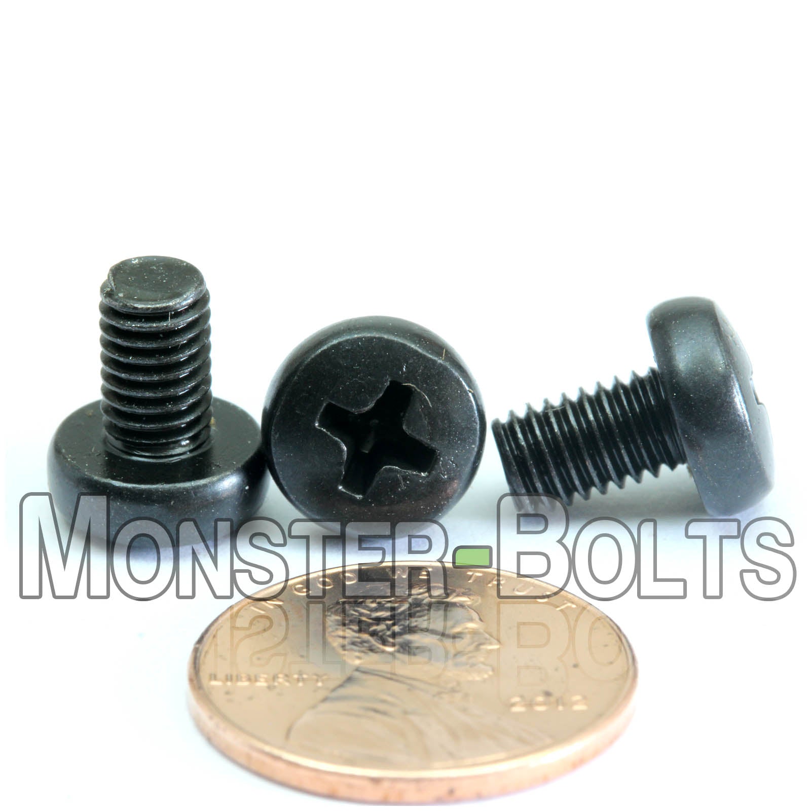 M5 Phillips Pan Head Machine screws, Steel w/ Black Oxide and Oil DIN 7985A Coarse Thread