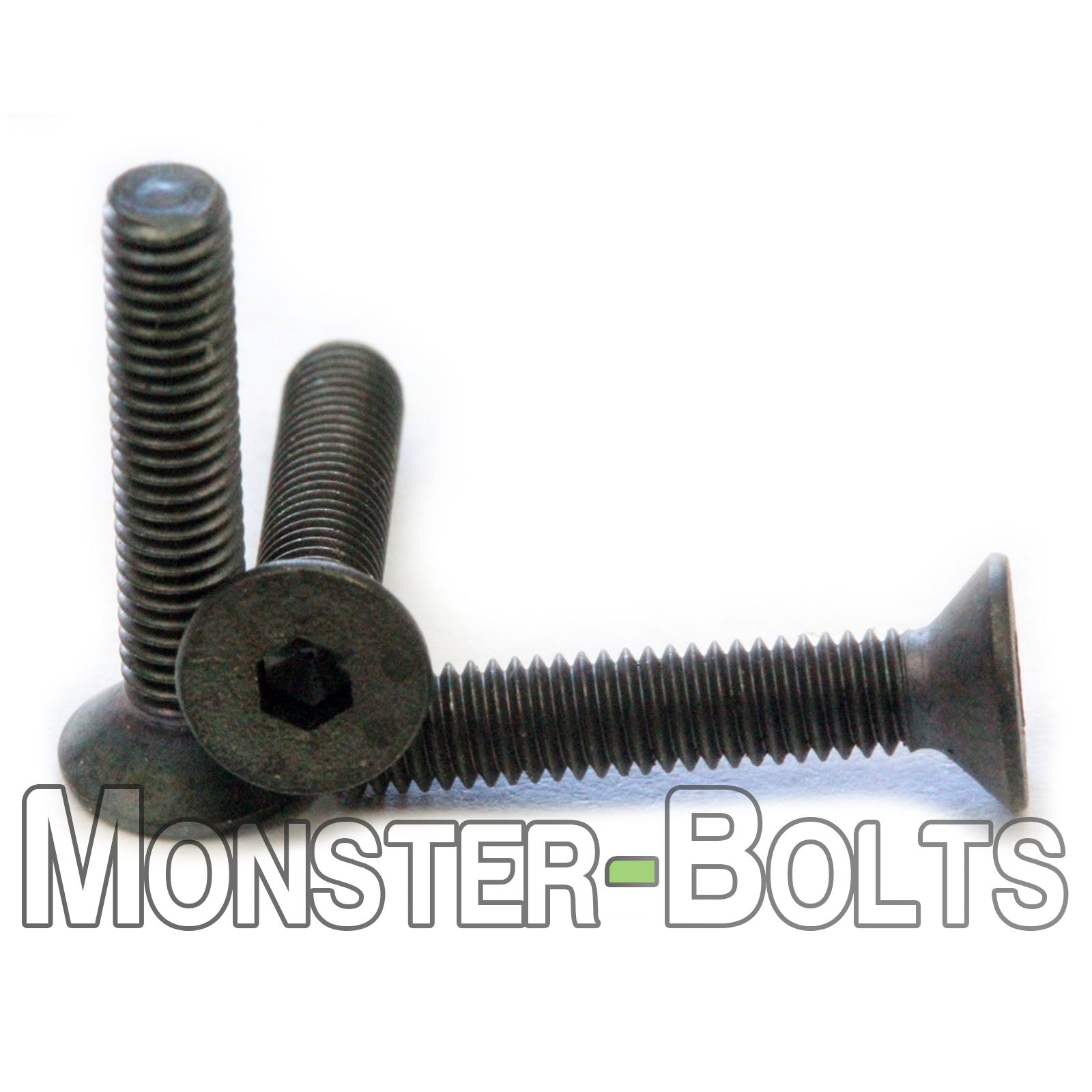 M3 Flat Head Socket Cap screws, Class 12.9 Alloy Steel w/ Black Oxide