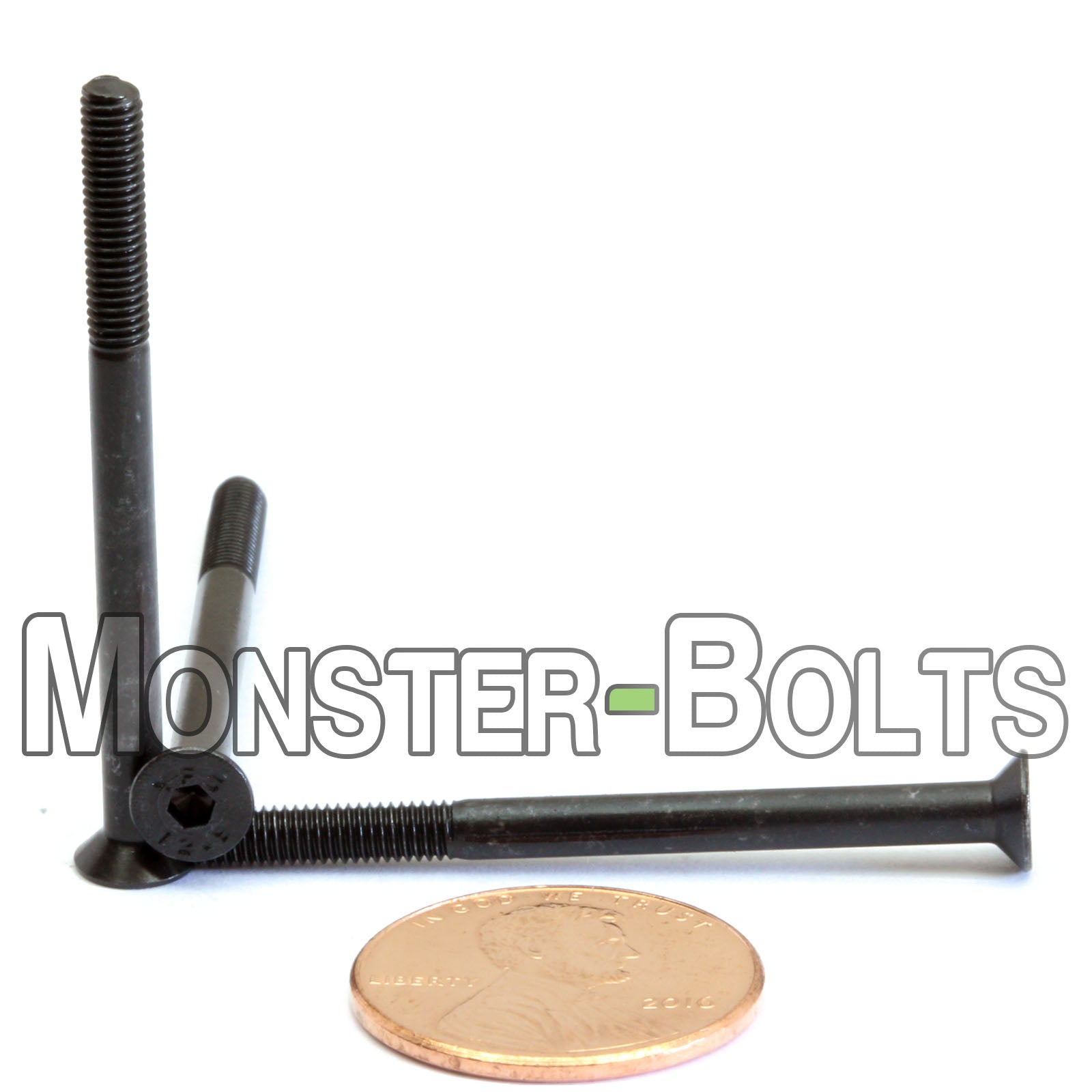 M3 Flat Head Socket Cap screws, Class 12.9 Alloy Steel w/ Black Oxide