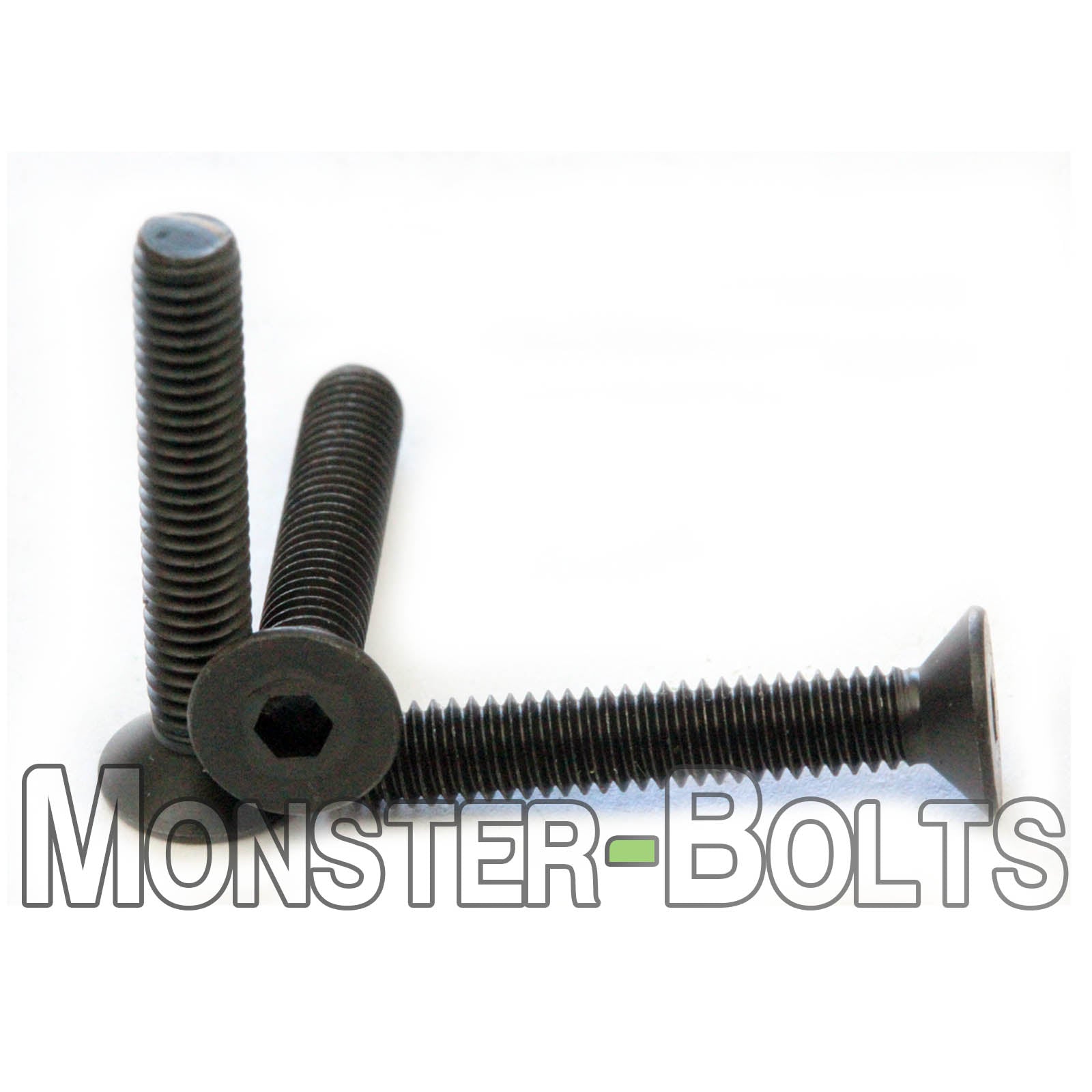 M4 Flat Head Socket Cap screws, Class 12.9 Alloy Steel w/ Black Oxide