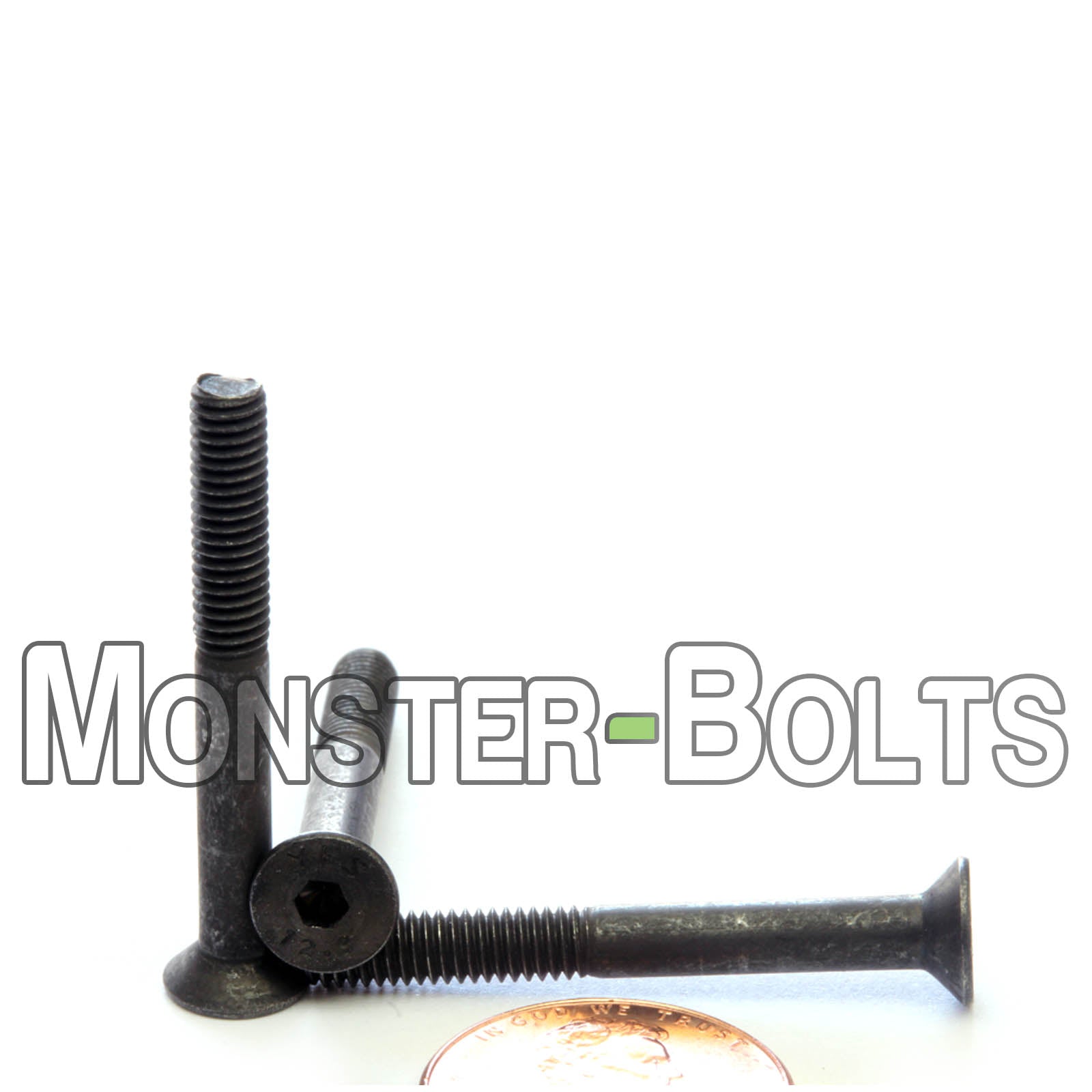 M4 Flat Head Socket Cap screws, Class 12.9 Alloy Steel w/ Black Oxide