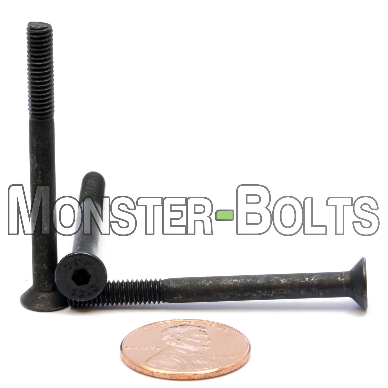 M4 Flat Head Socket Cap screws, Class 12.9 Alloy Steel w/ Black Oxide