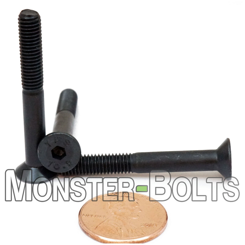 M5 Flat Head Socket Cap screws, Class 12.9 Alloy Steel w/ Black Oxide