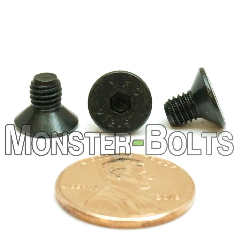 M5 Flat Head Socket Cap screws, Class 12.9 Alloy Steel w/ Black Oxide