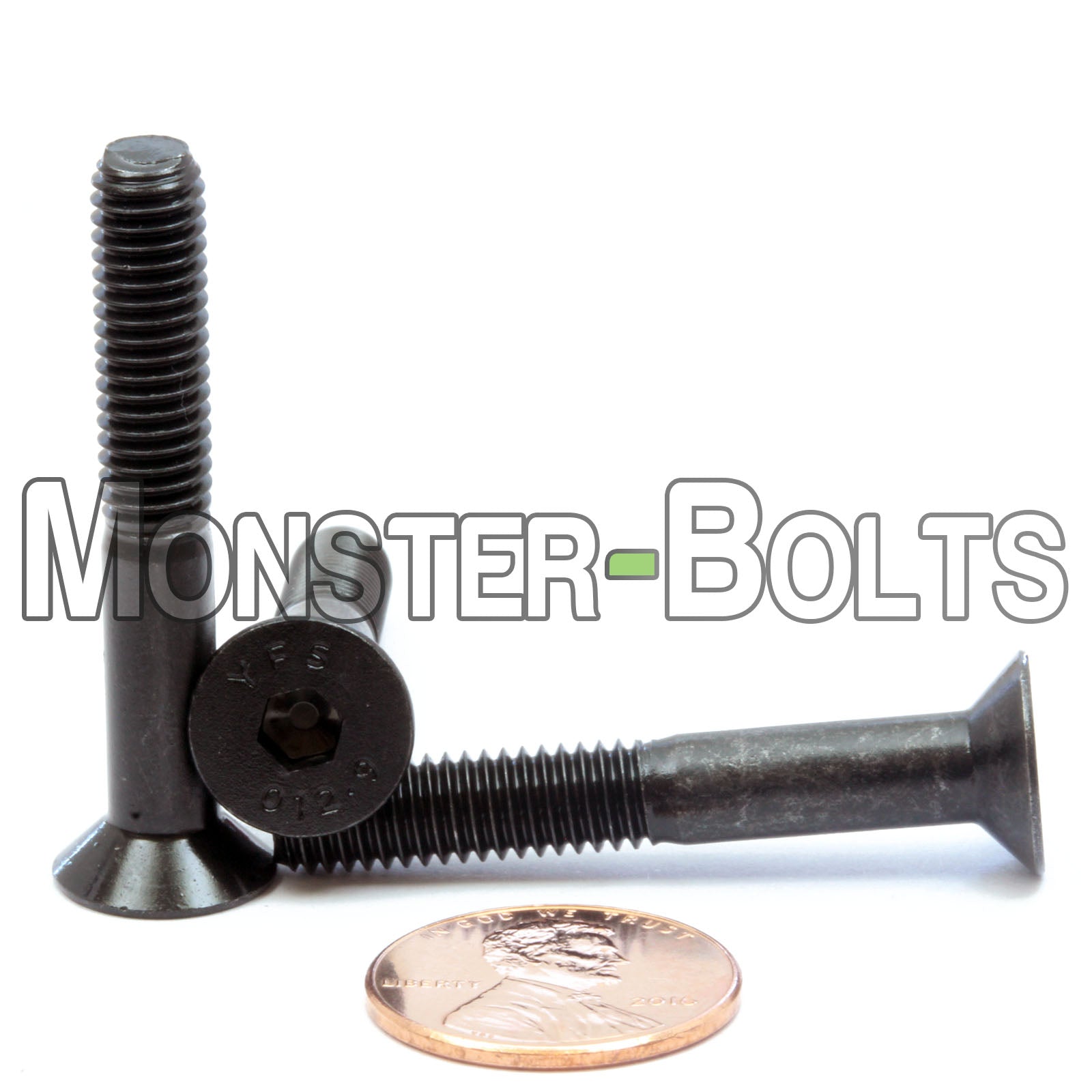 M6 Flat Head Socket Cap screws, Class 12.9 Alloy Steel w/ Black Oxide