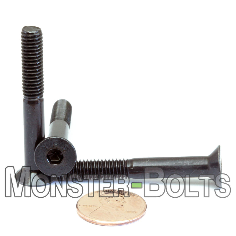 M6 Flat Head Socket Cap screws, Class 12.9 Alloy Steel w/ Black Oxide